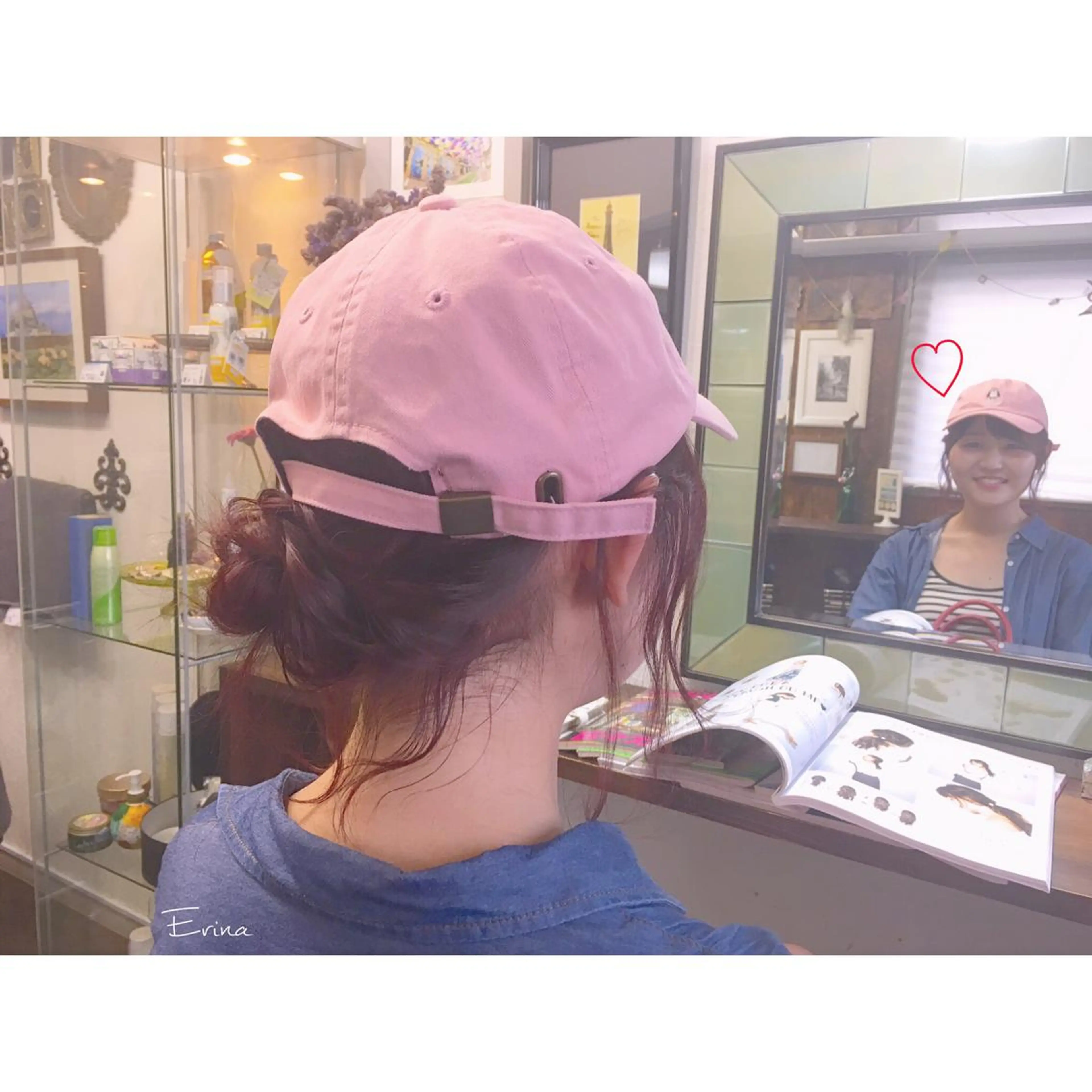 ミディアム セミロング カラー ヘアアレンジ お団子ヘア ブリーチ ピンクカラー サダハルカ ｜chouetteのヘアスタイル