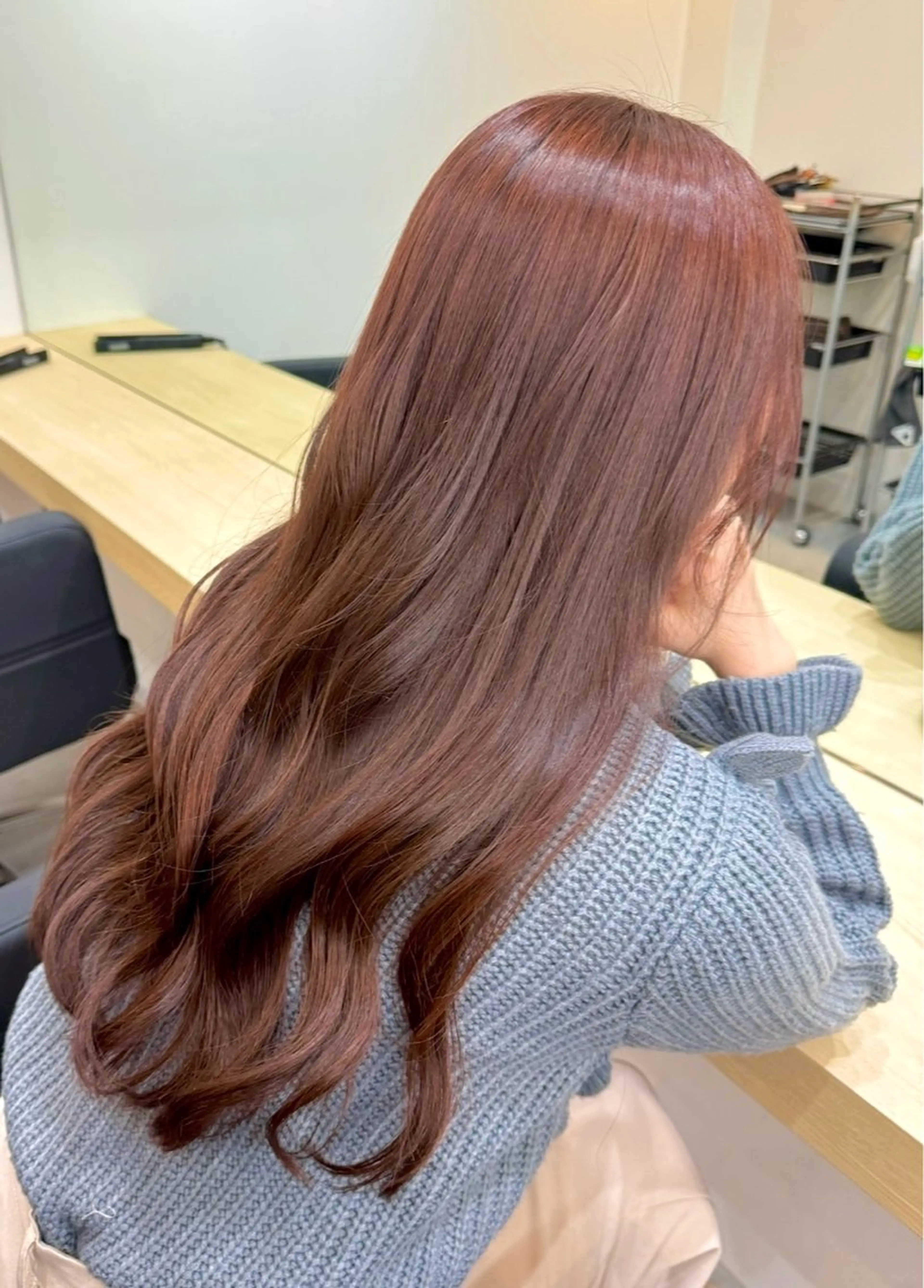 ロング カラー ヘアカラー トリートメント 透明感カラー/ハイト ーン/メイク/umiのヘアスタイル