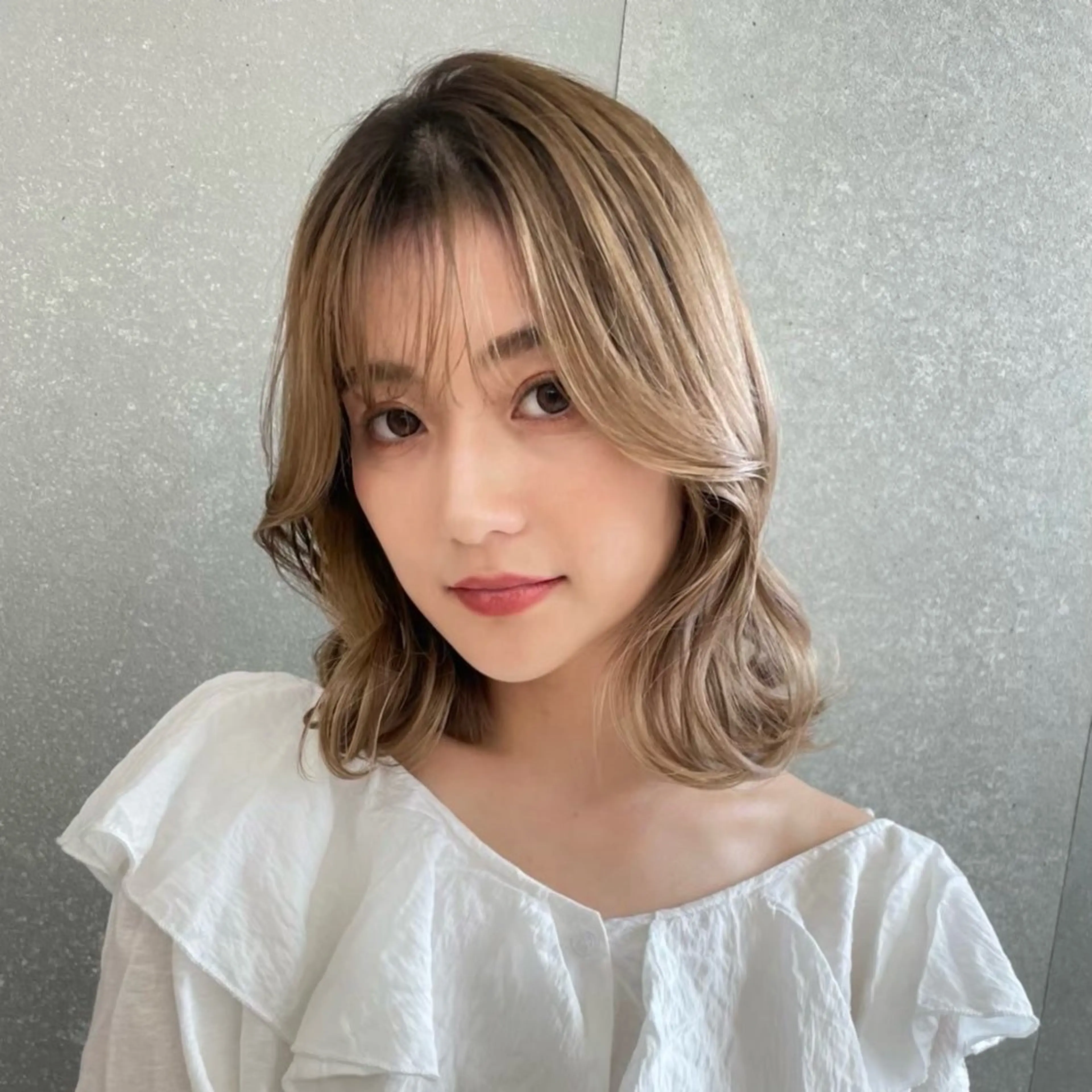 ミディアム カラー ヘアカラー トリートメント 髪質改善/縮毛矯正/ 韓国ヘア/矢野のヘアスタイル