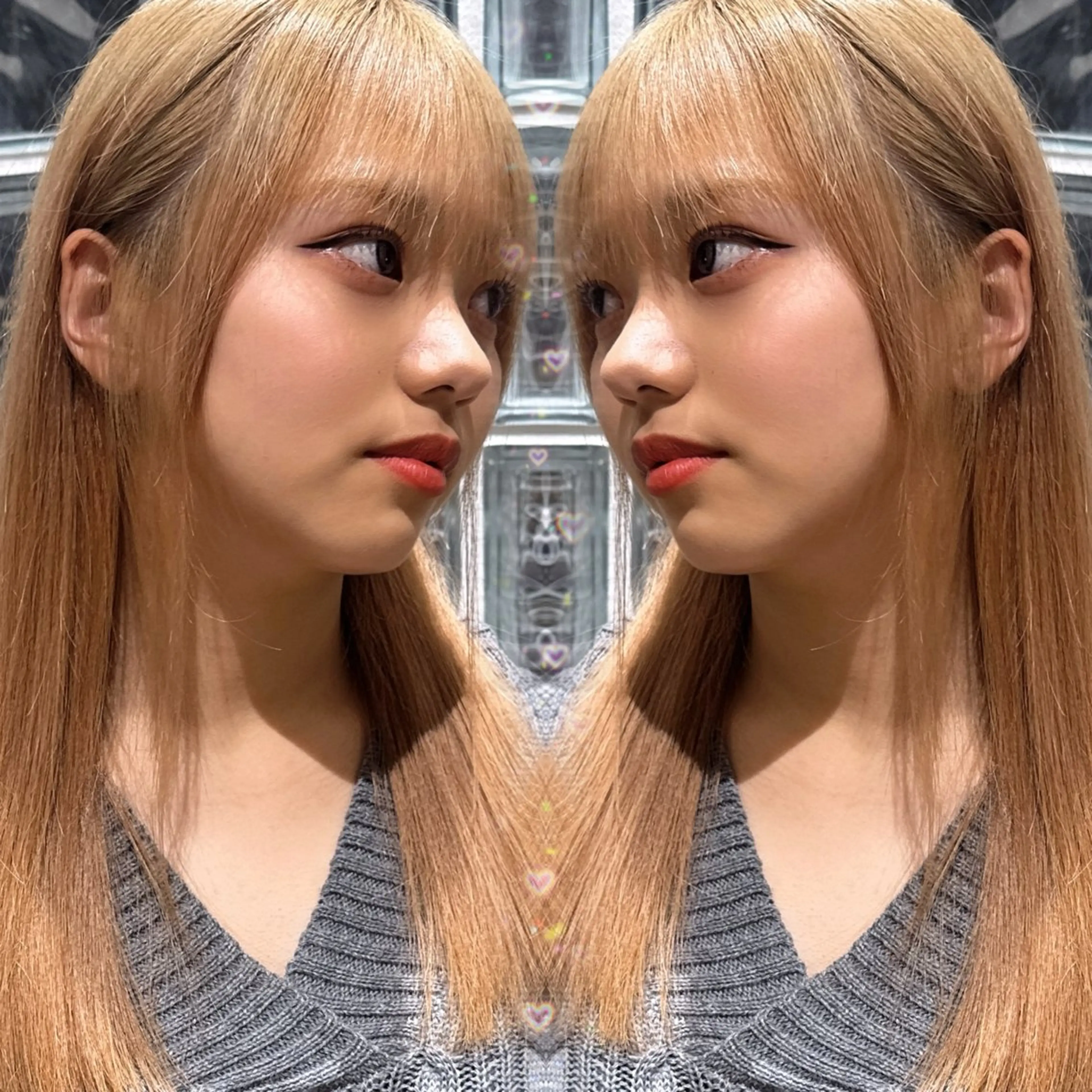 セミロング カラー Ma cherie by Lond所属・ハイトーン/ ブリーチAikaのヘアスタイル