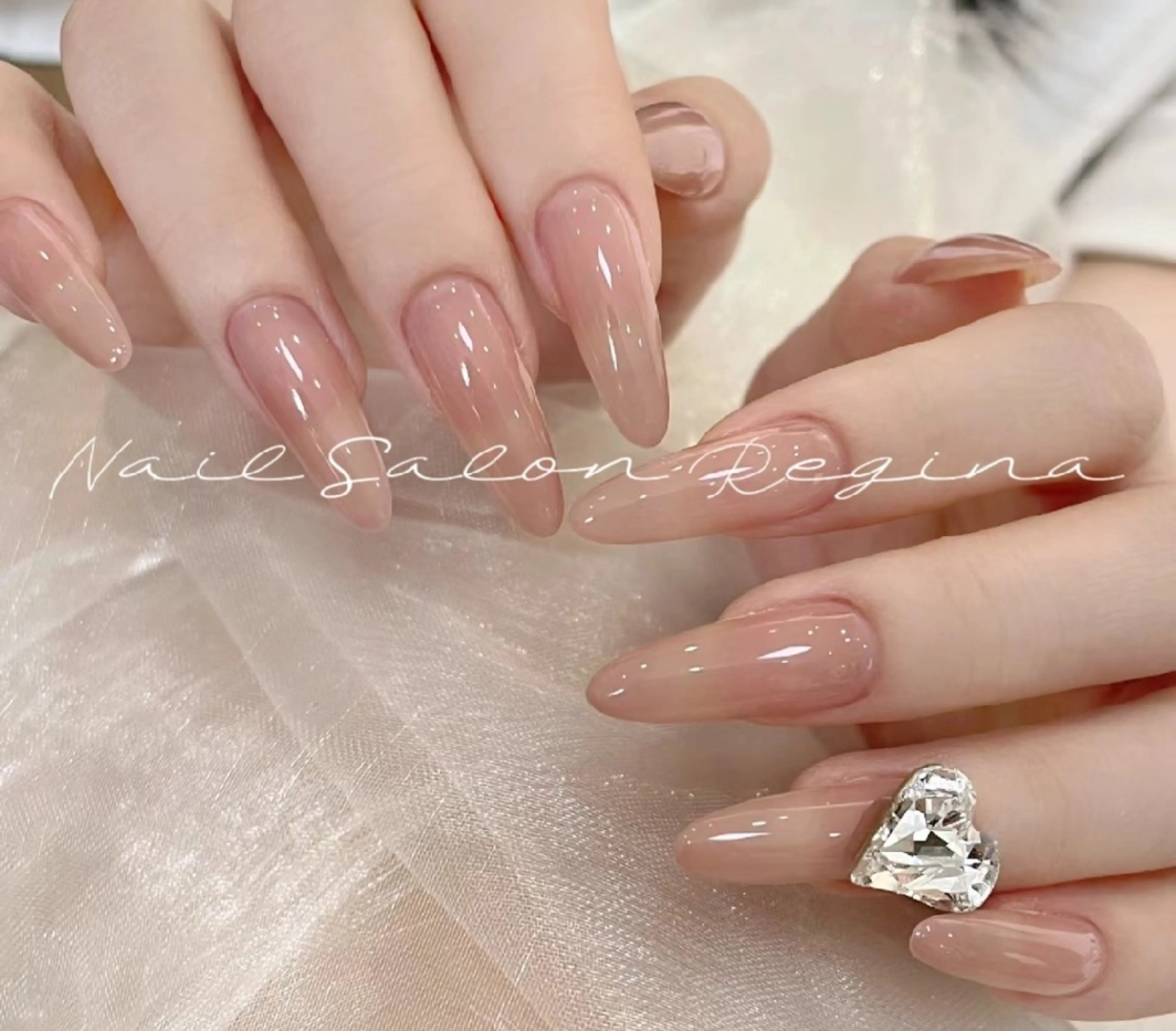 【minimo限定 自爪HAND】チップ長さ出しワンカラー or ラメグラデーション ¥8,980の写真