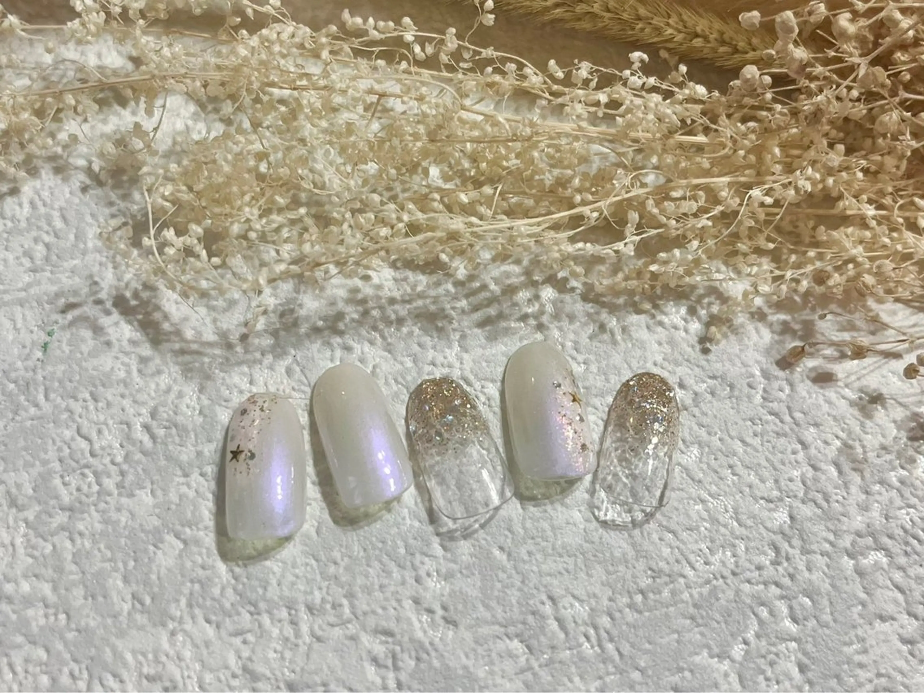 ネイル オーロラネイル フットネイル フレンチネイル ジェルネイル 韓国ネイル ハンドネイル Mogu nail 二子玉川のネイルデザイン