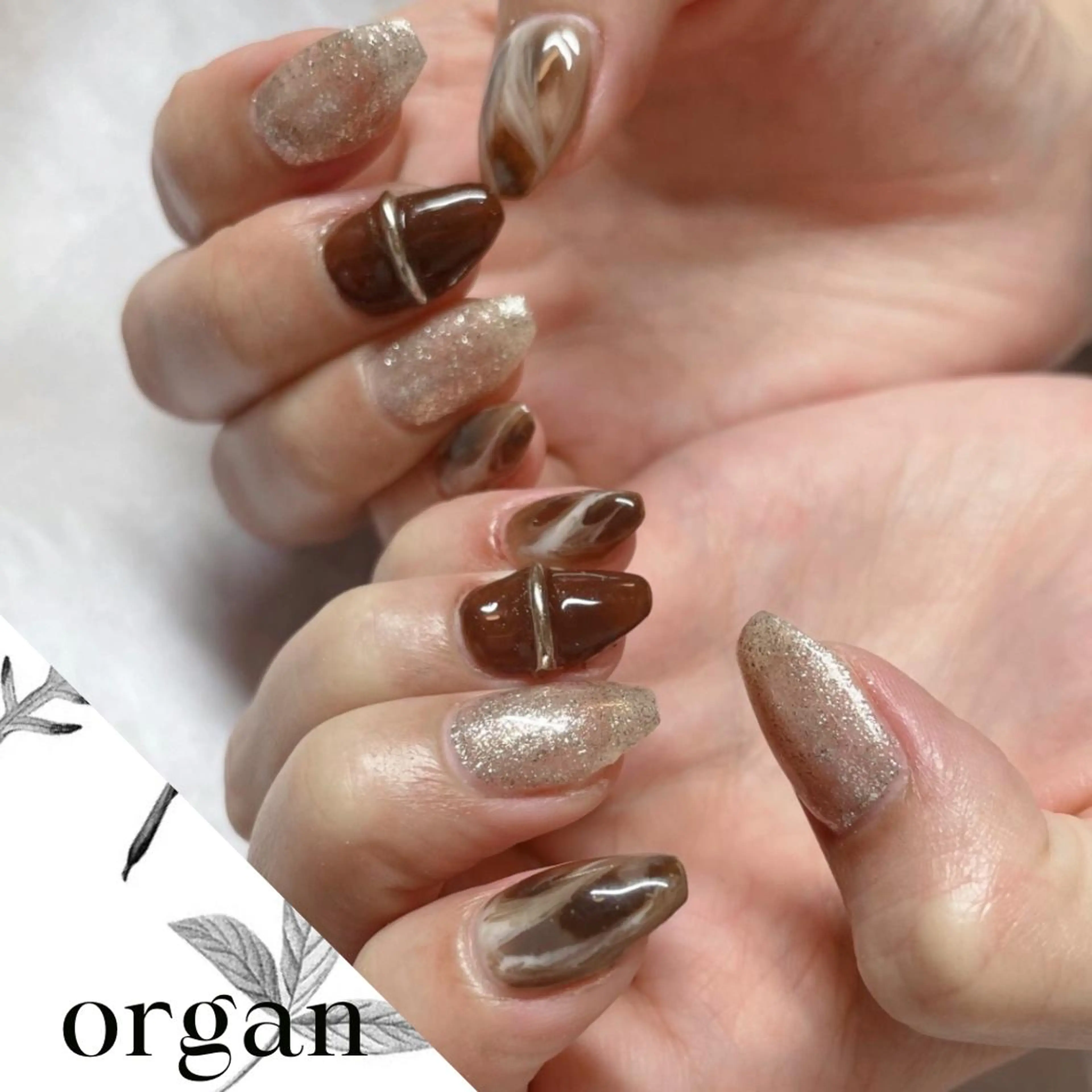 ネイル ニュアンスネイル 【ＯＲＧＡＮ】 nailのネイルデザイン