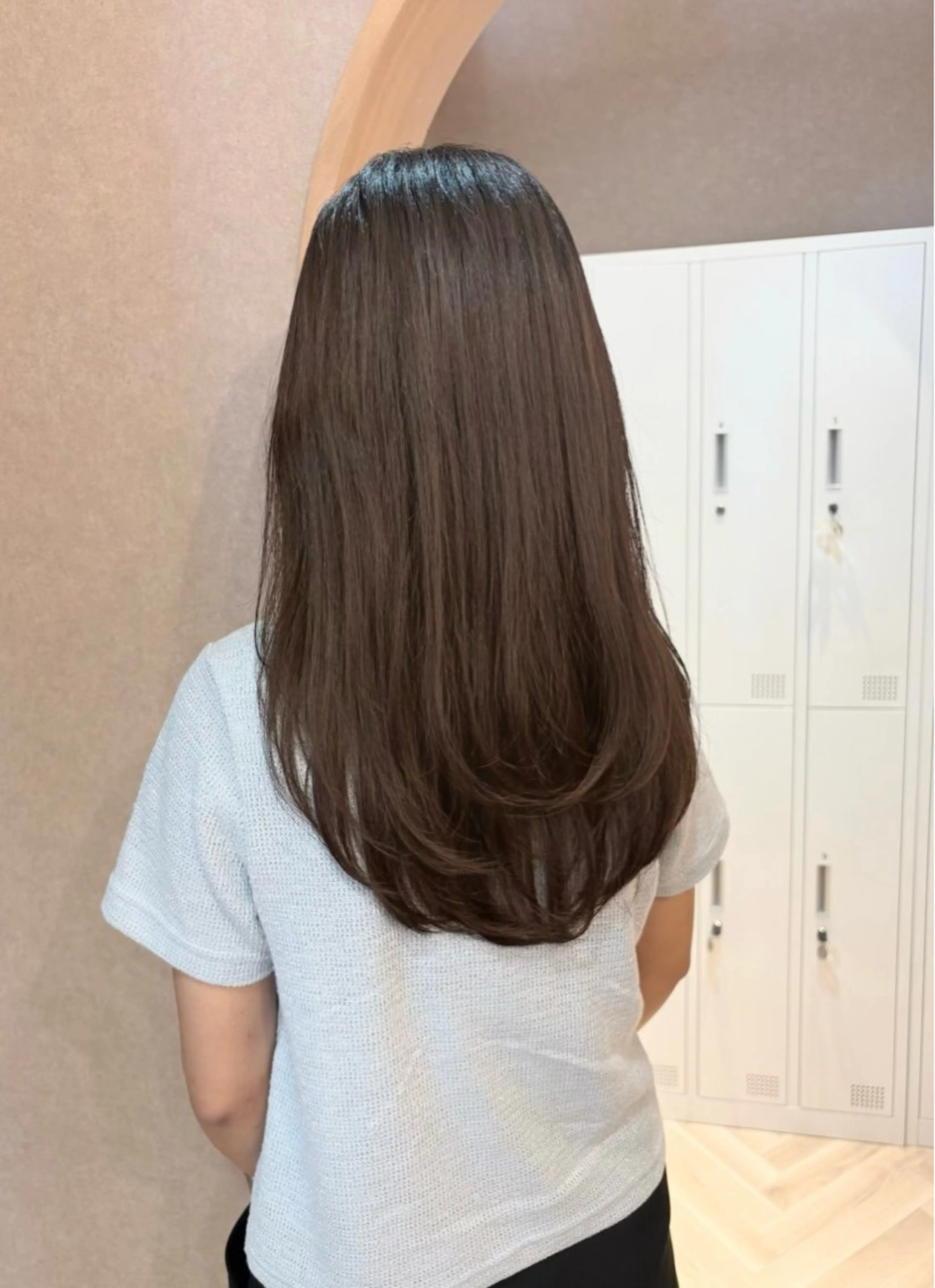 セミロング カット ヘアカラー トリートメント 似合わせ/ベージュ /レイヤー/りほ🤍のヘアスタイル