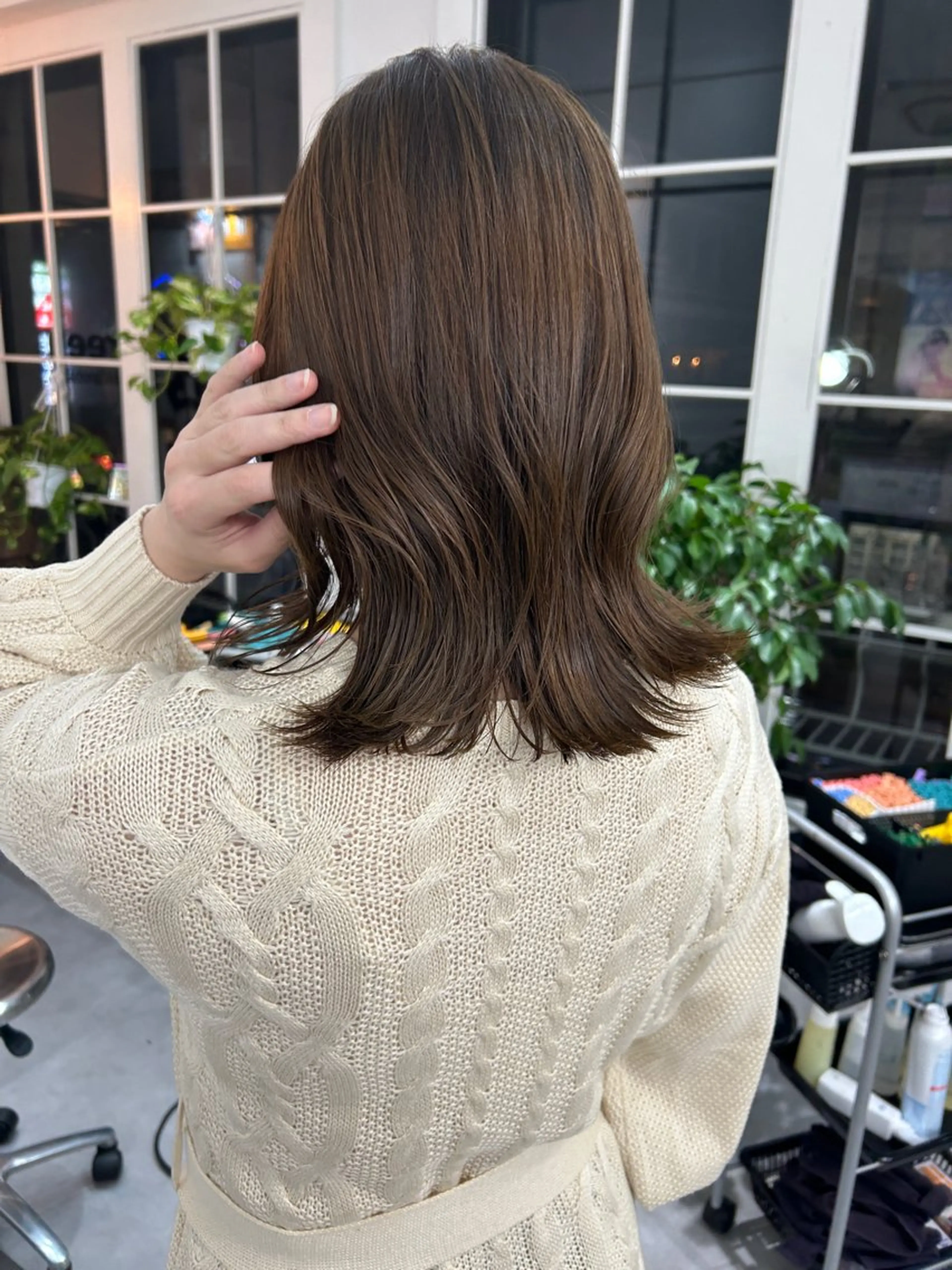 ミディアム カラー レイヤーボブ/ 艶カラー/サナ🌼のヘアスタイル