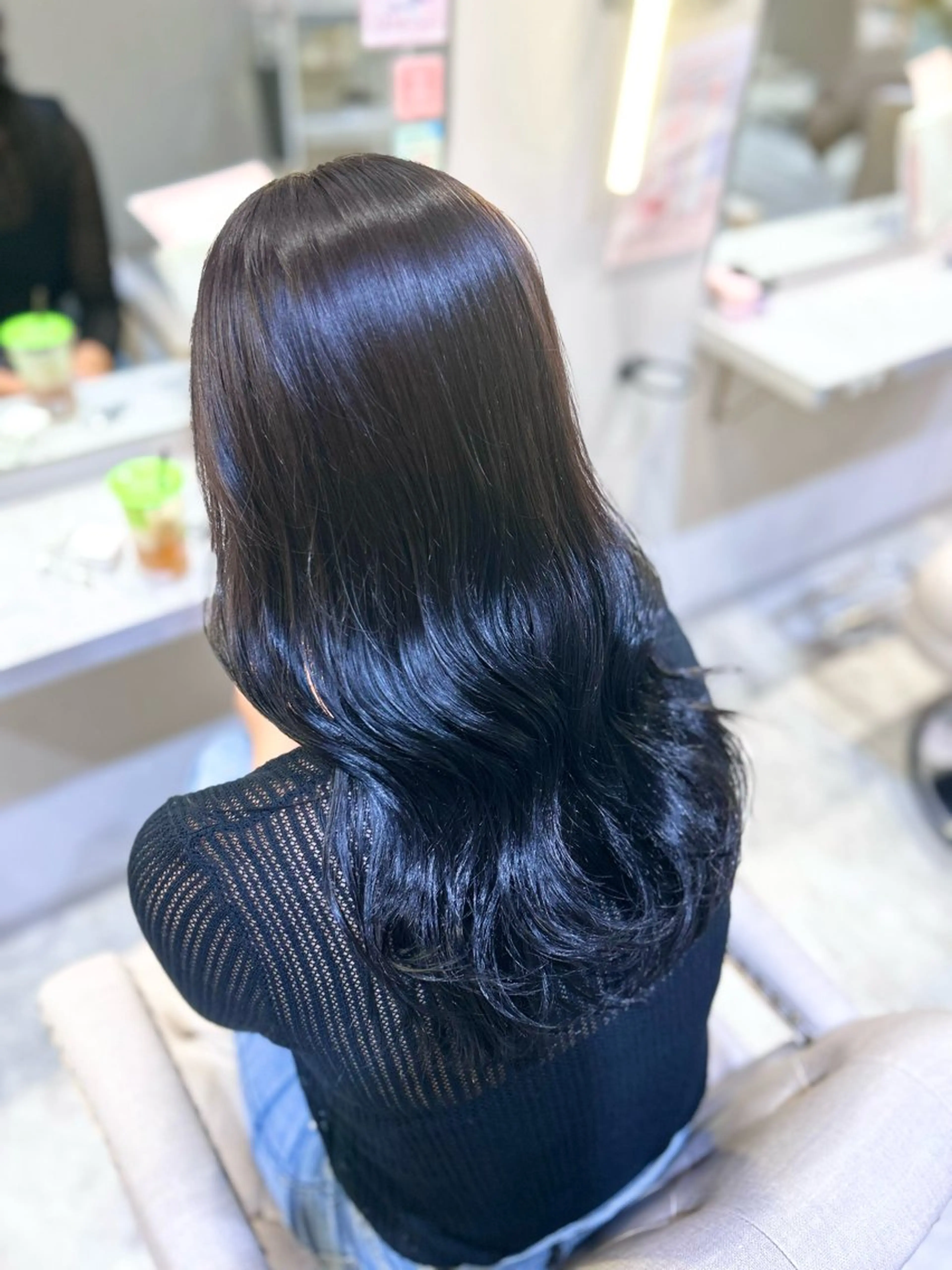 ロング カラー グレージュ ラベンダーカラー ラベンダーグレージュ ラベンダーグレー ヘアカラー 縮毛矯正 🐰🎀艶髪特化 yuzuka🎀🐰のヘアスタイル