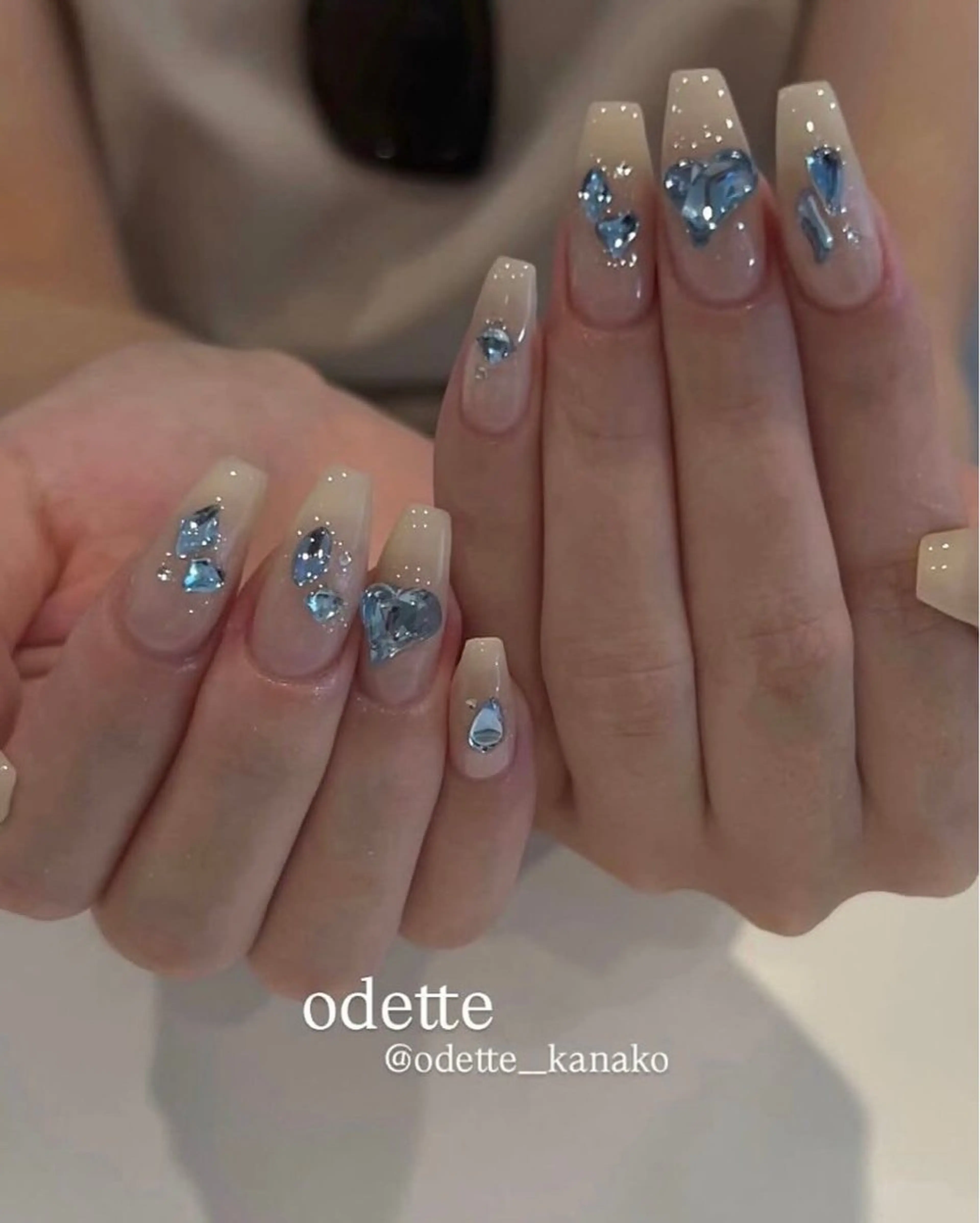 ネイル グラデーション ラメ(グリッター) マグネットネイル ミラーネイル ニュアンスネイル ハンドネイル Lumi de nails所属・Lumi de nailsのネイルデザイン