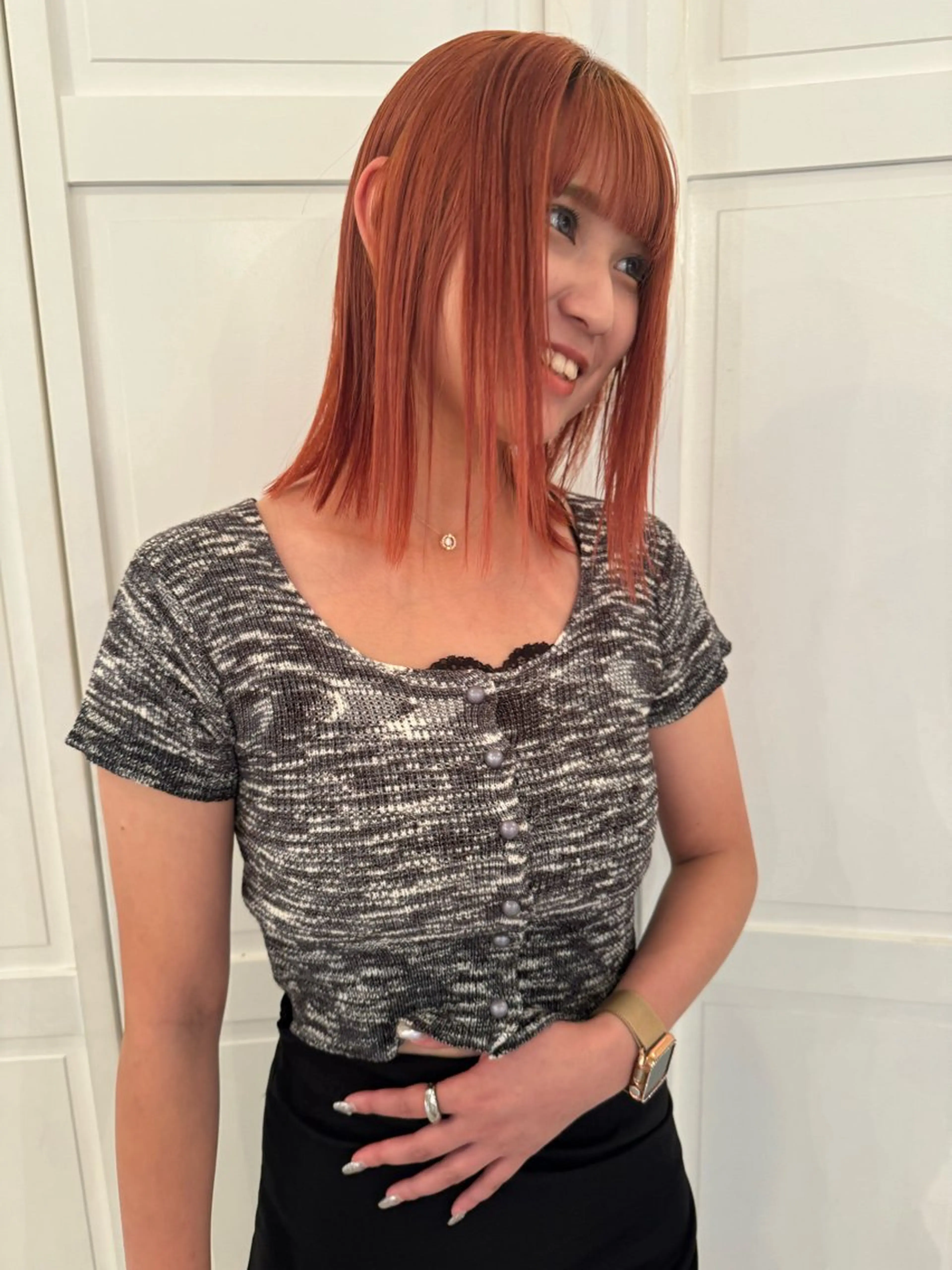 カラー ヘアカラー ブリーチカラー🎀 韓国風/寺門美優のヘアスタイル