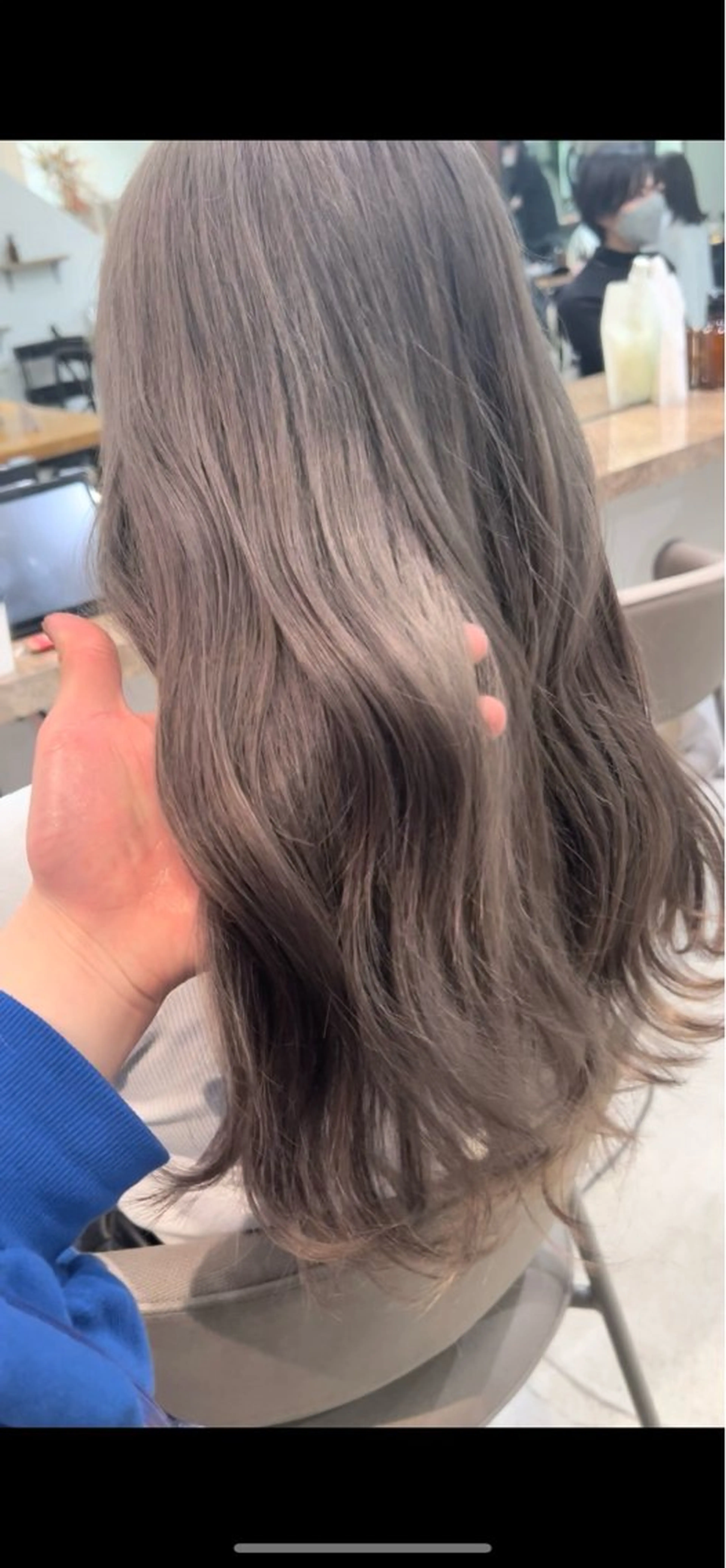 ミディアム カラー ヘアアレンジ 顔周りcut/ 艶ワンカラー♥ちさきのヘアスタイル