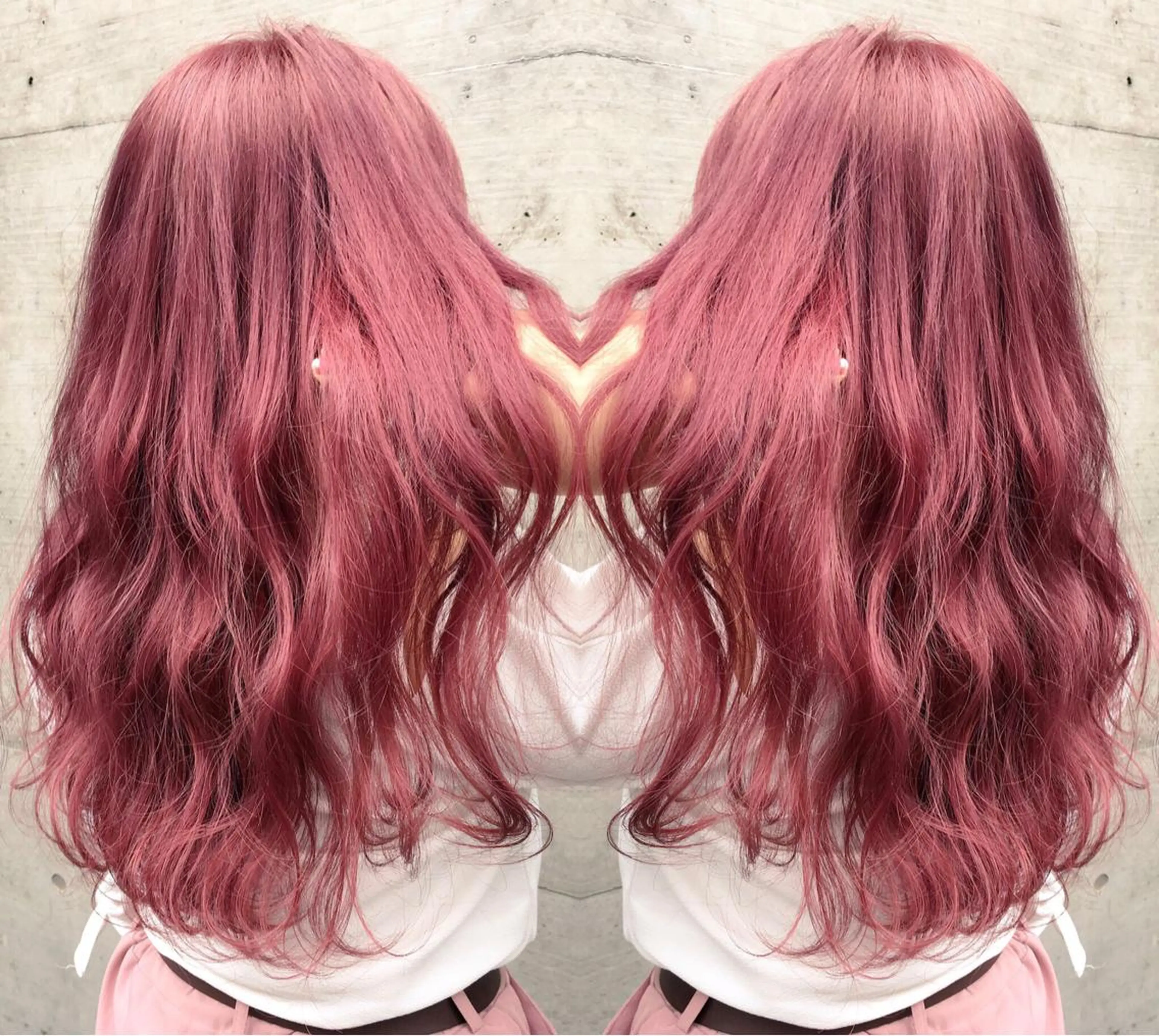 ロング ロング ヘアカラー ヘアセット 韓国ヘア🤍髪質改善 🇰🇷AKANEのヘアスタイル