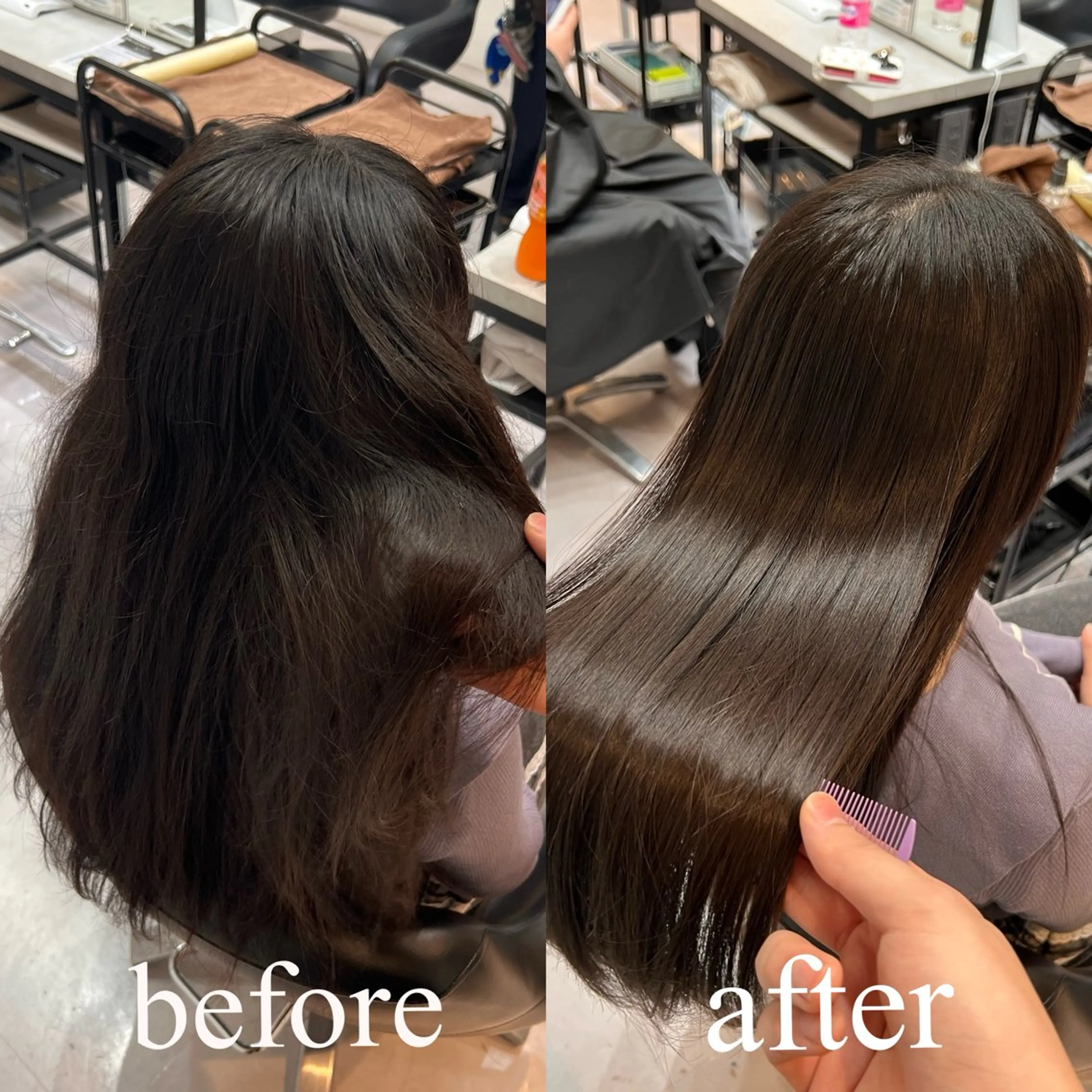 ミディアム 髪質改善 カット 縮毛矯正 髪質改善トリート メント/川田のヘアスタイル