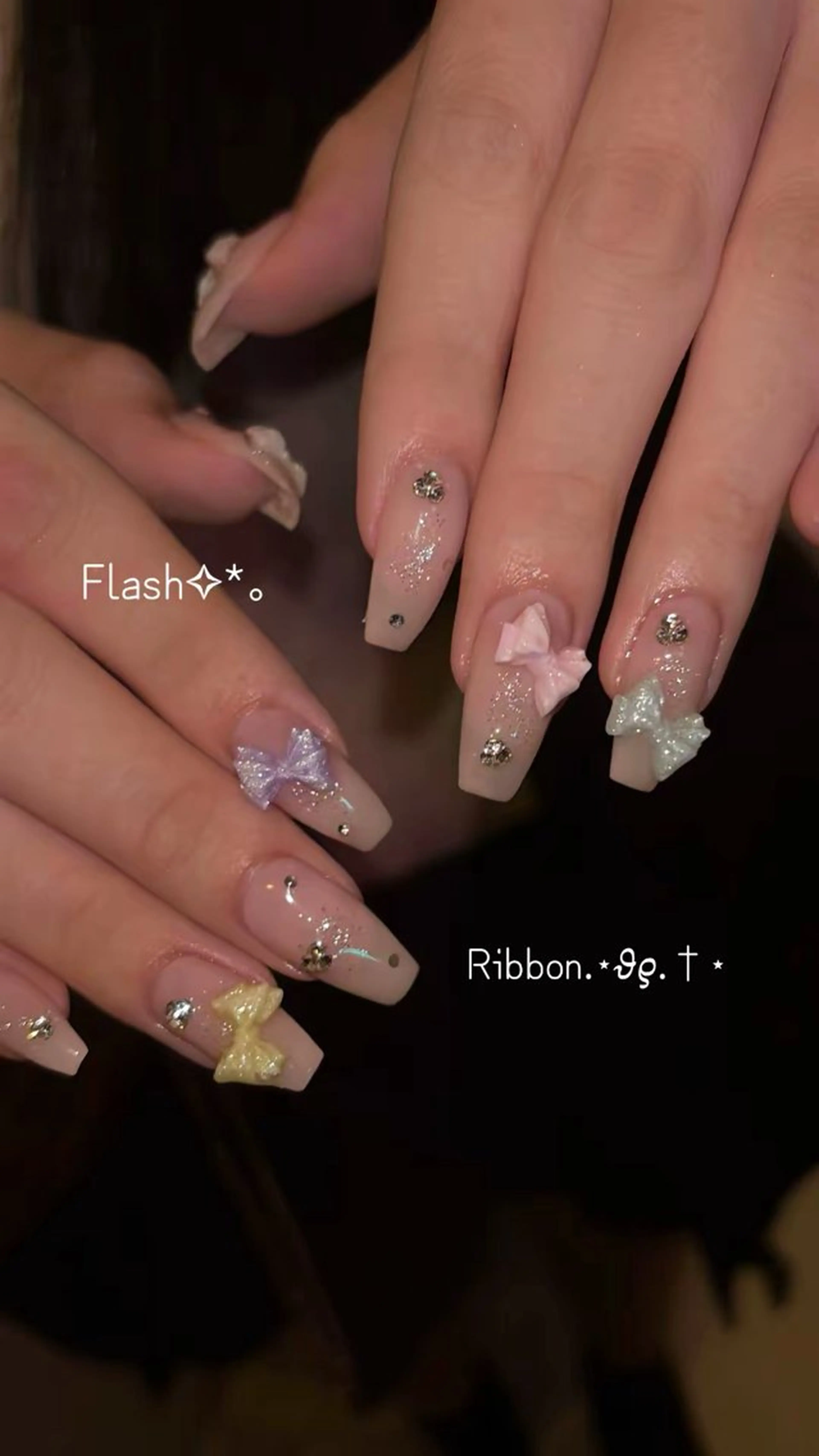 ネイル リボン ハンドネイル sio. nail所属・Momono nailのネイルデザイン