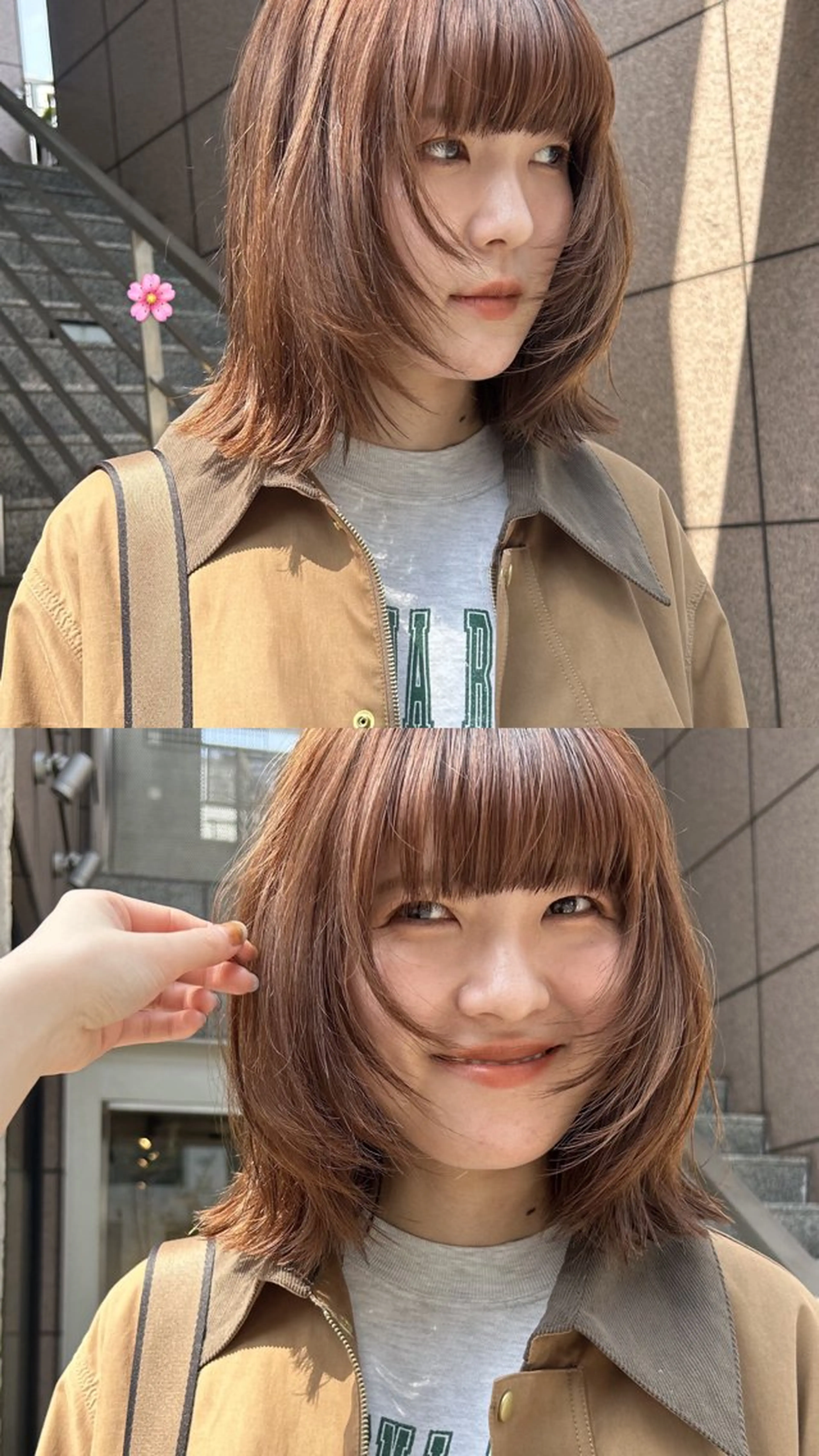 ミディアム カット ヘッドスパ じゅわっと暖色カラー 🍊Moemiのヘアスタイル
