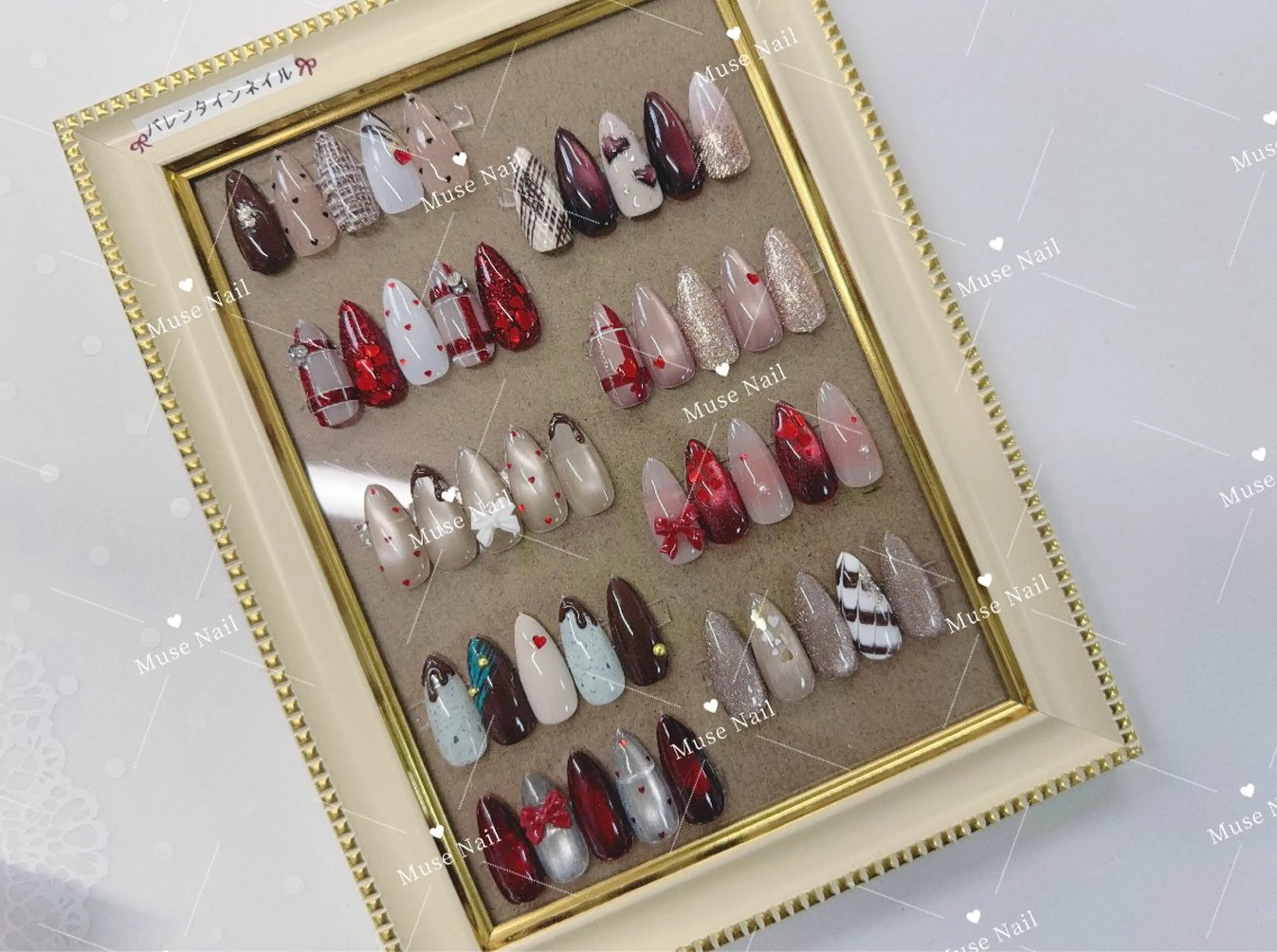 ネイル バレンタイン ハンドネイル muse nailのネイルデザイン