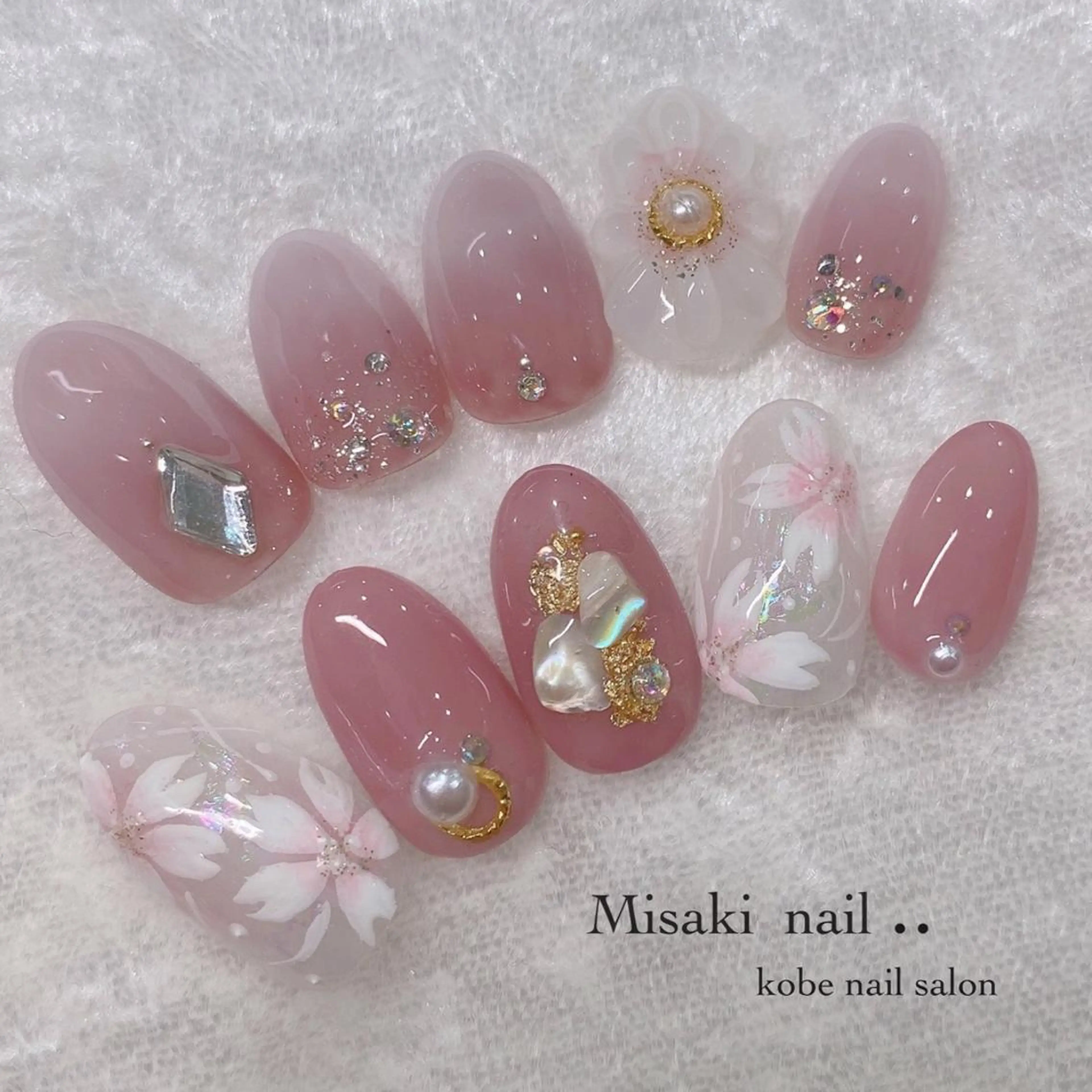 ネイル 韓国ネイル ワンホンネイル ハンドネイル nailsalon miinailsのネイルデザイン