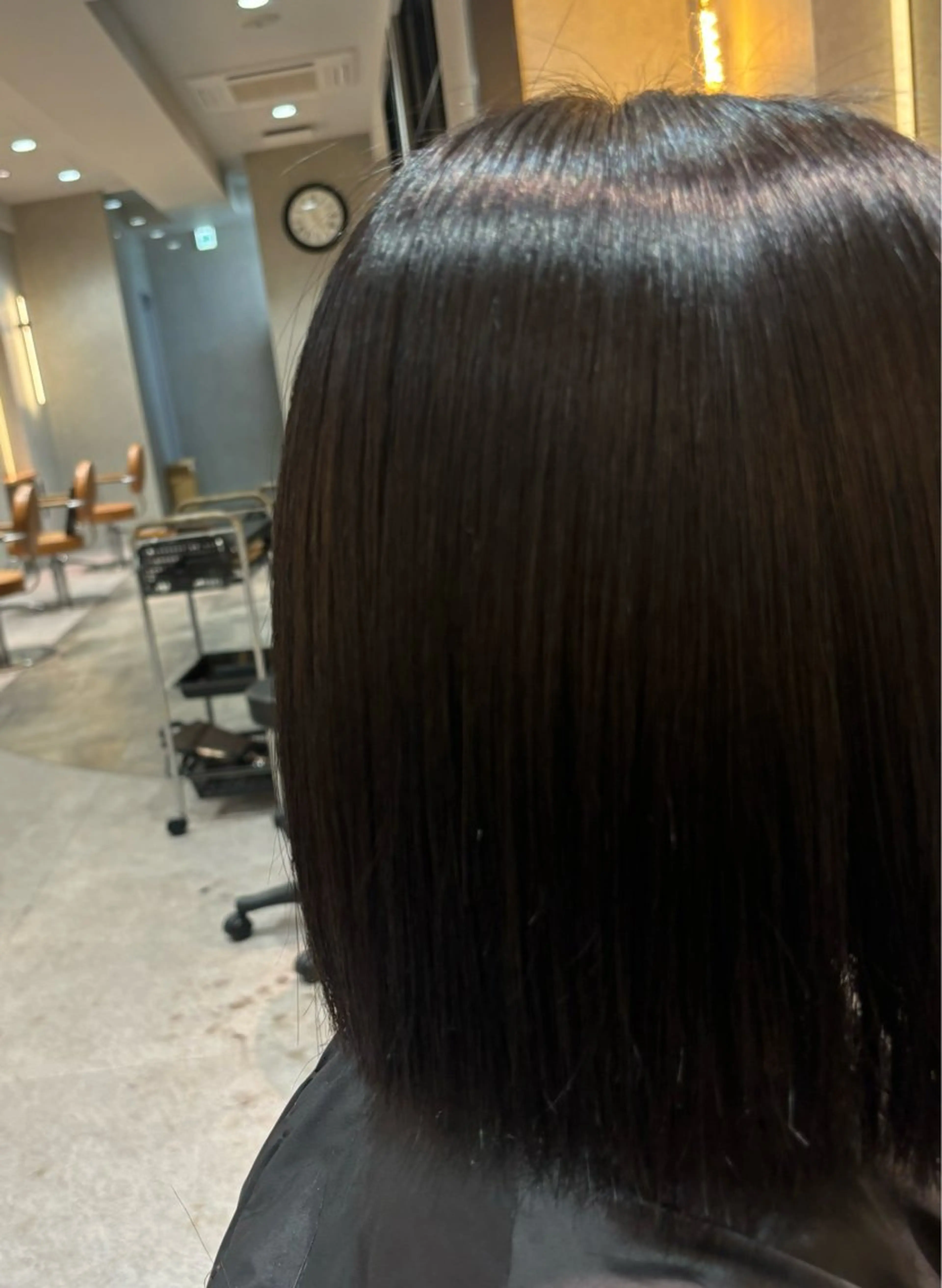 ミディアム カット 縮毛矯正 トリートメント 京都駅☆髪質改善 🎀アミ🎀のヘアスタイル