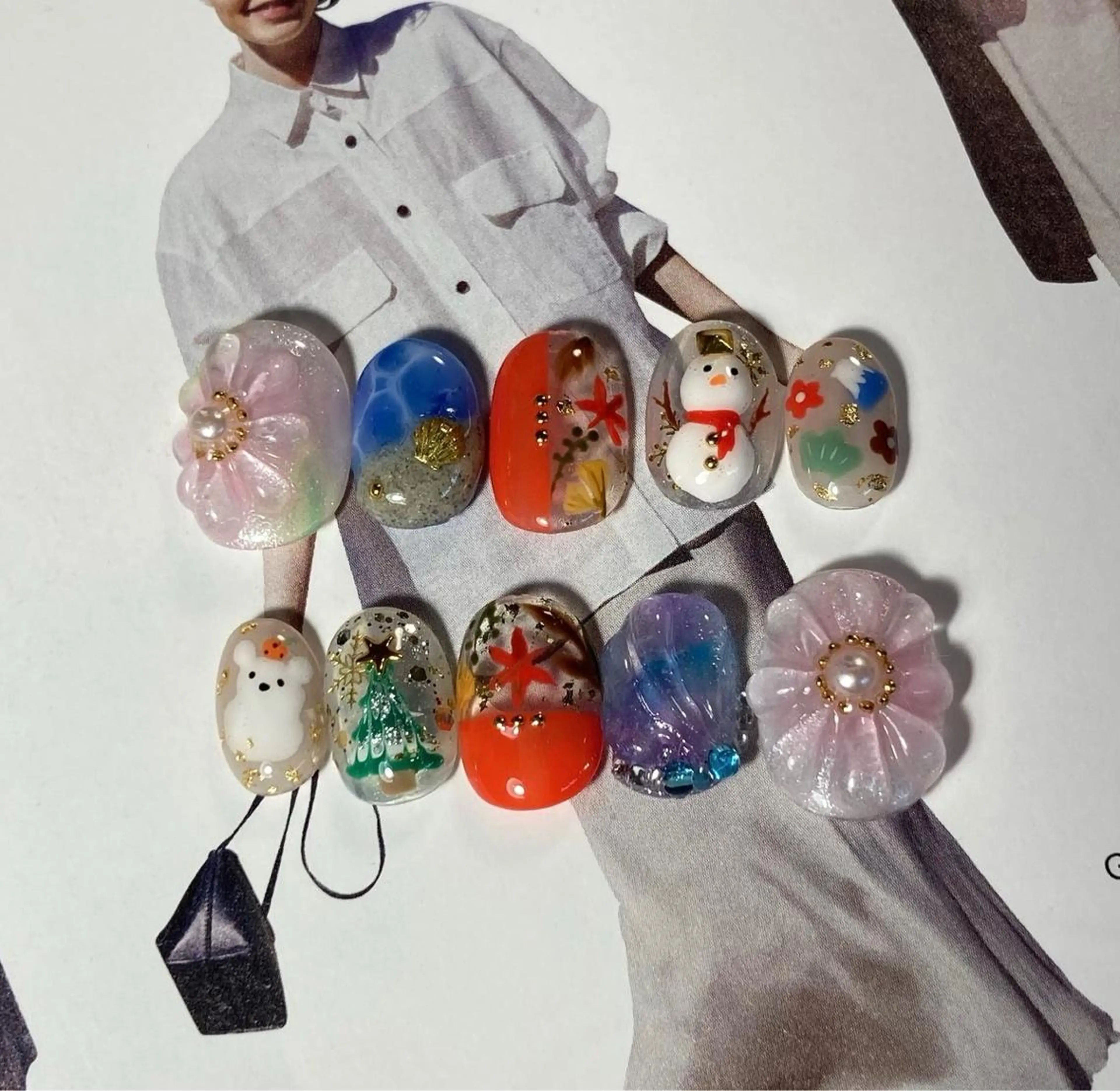 ショート ネイル 春ネイル Lofi nails ゆきこのネイルデザイン