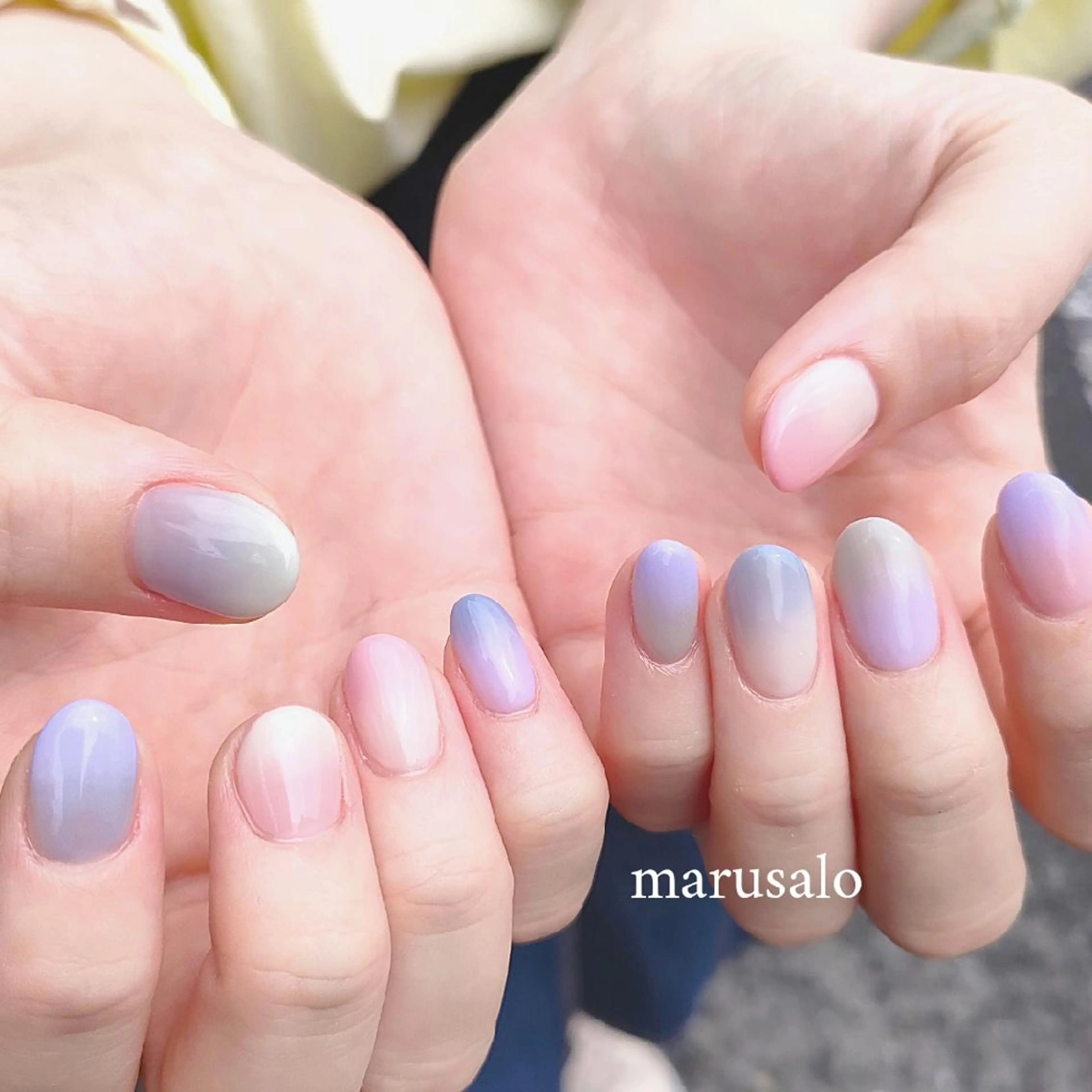 ネイル グラデーション パステルネイル marusalo nailのネイルデザイン