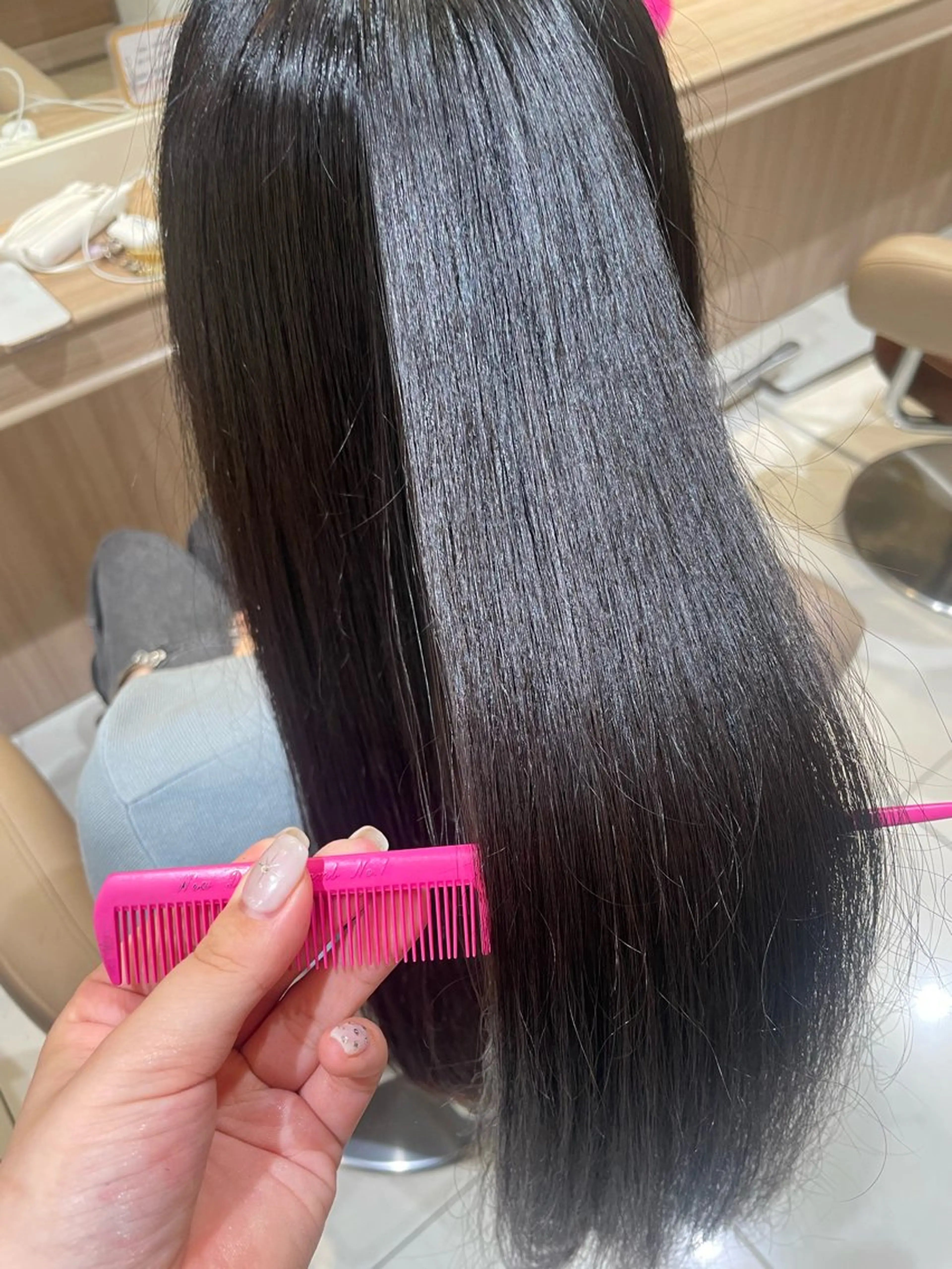 ロング パーマ カット 縮毛矯正 トリートメント 韓国ヘアメイク🎀/ 縮毛矯正✨山本媛香のヘアスタイル