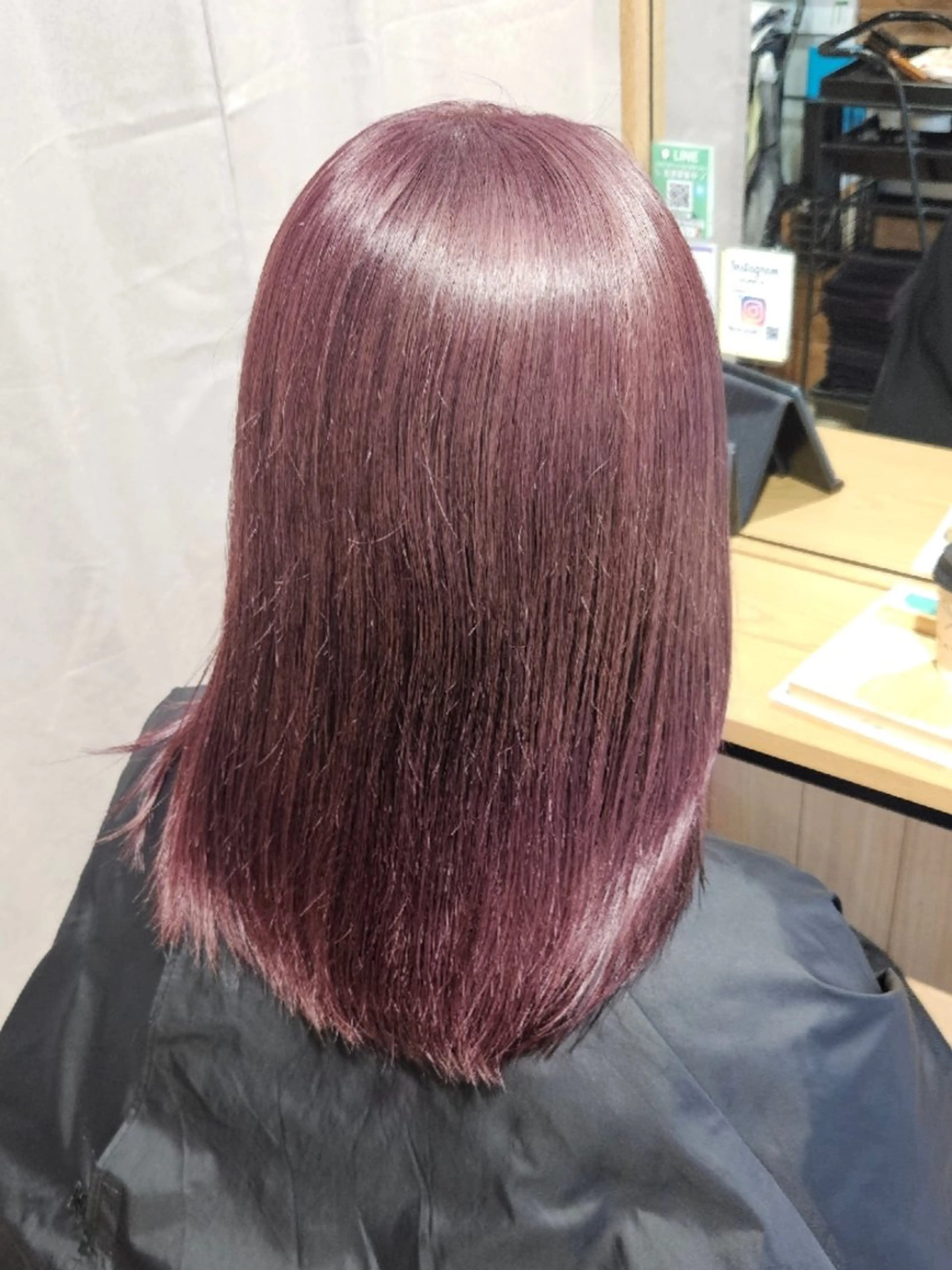 セミロング カラー ピンクカラー ヘアカラー トリートメント ACTOR所属・外戸口未優利 /ケドグチミユリのヘアスタイル