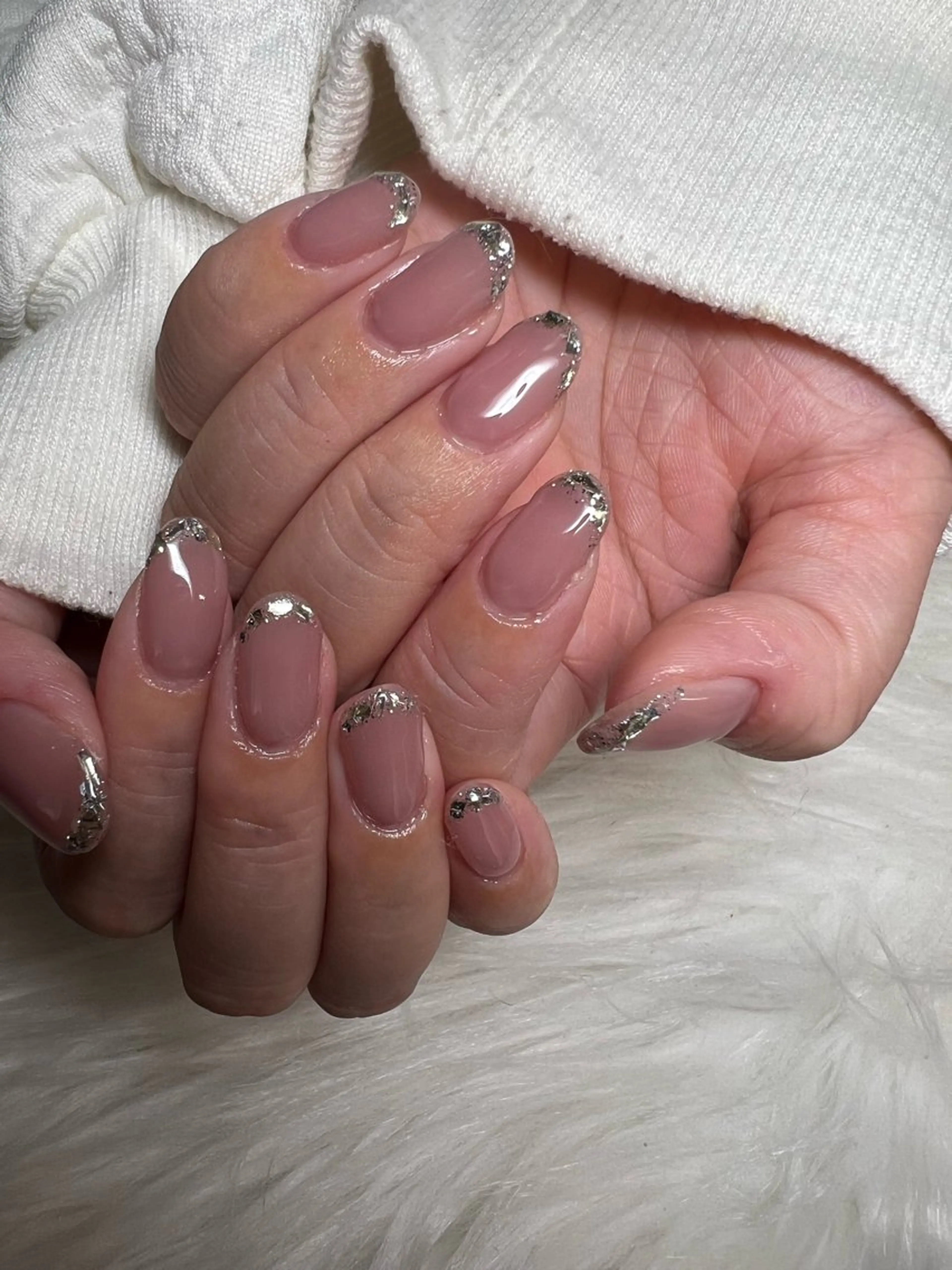 ネイル フレンチネイル ガラスフレンチ Ruana Nailのネイルデザイン