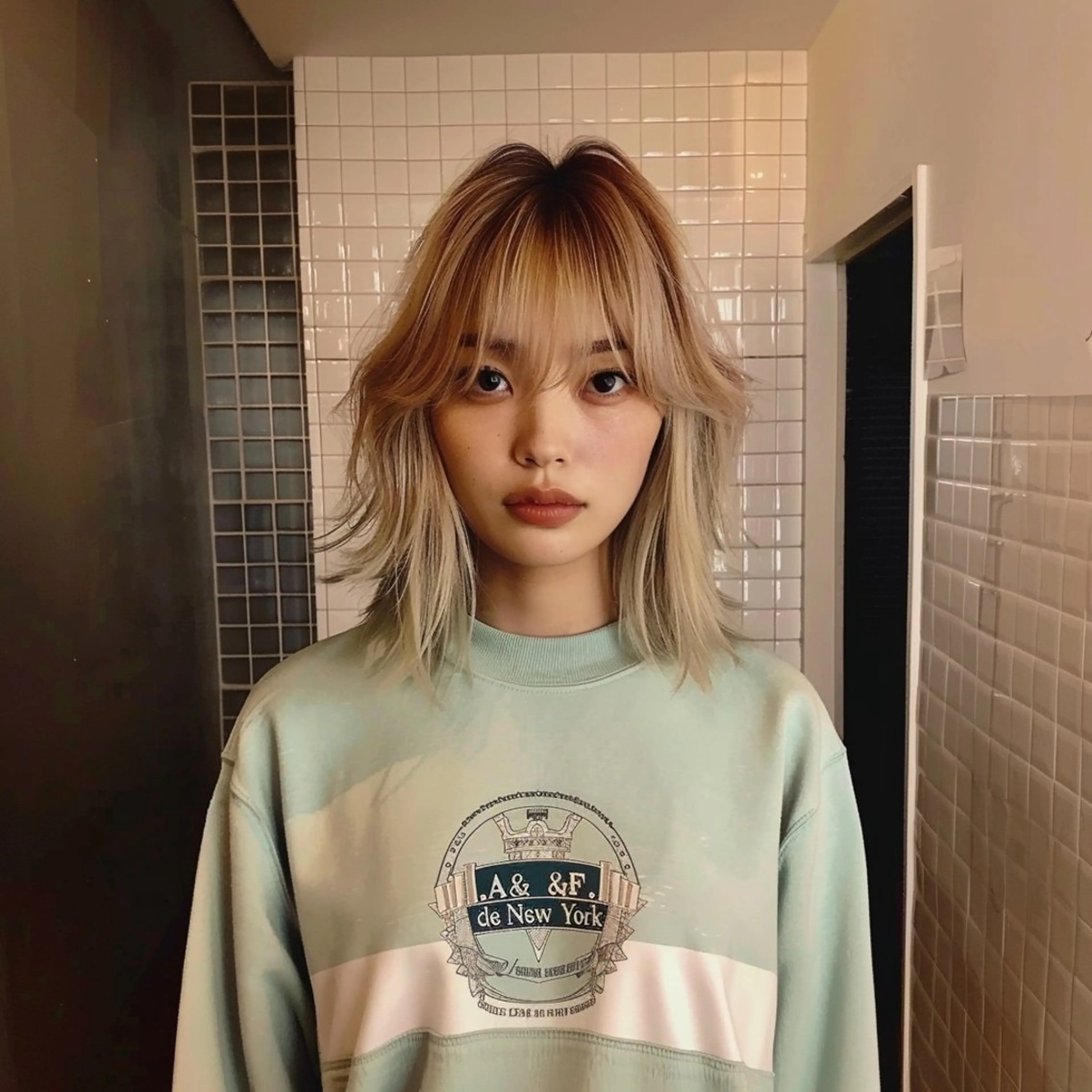 ミディアム カラー Lucia 植田泰介のヘアスタイル