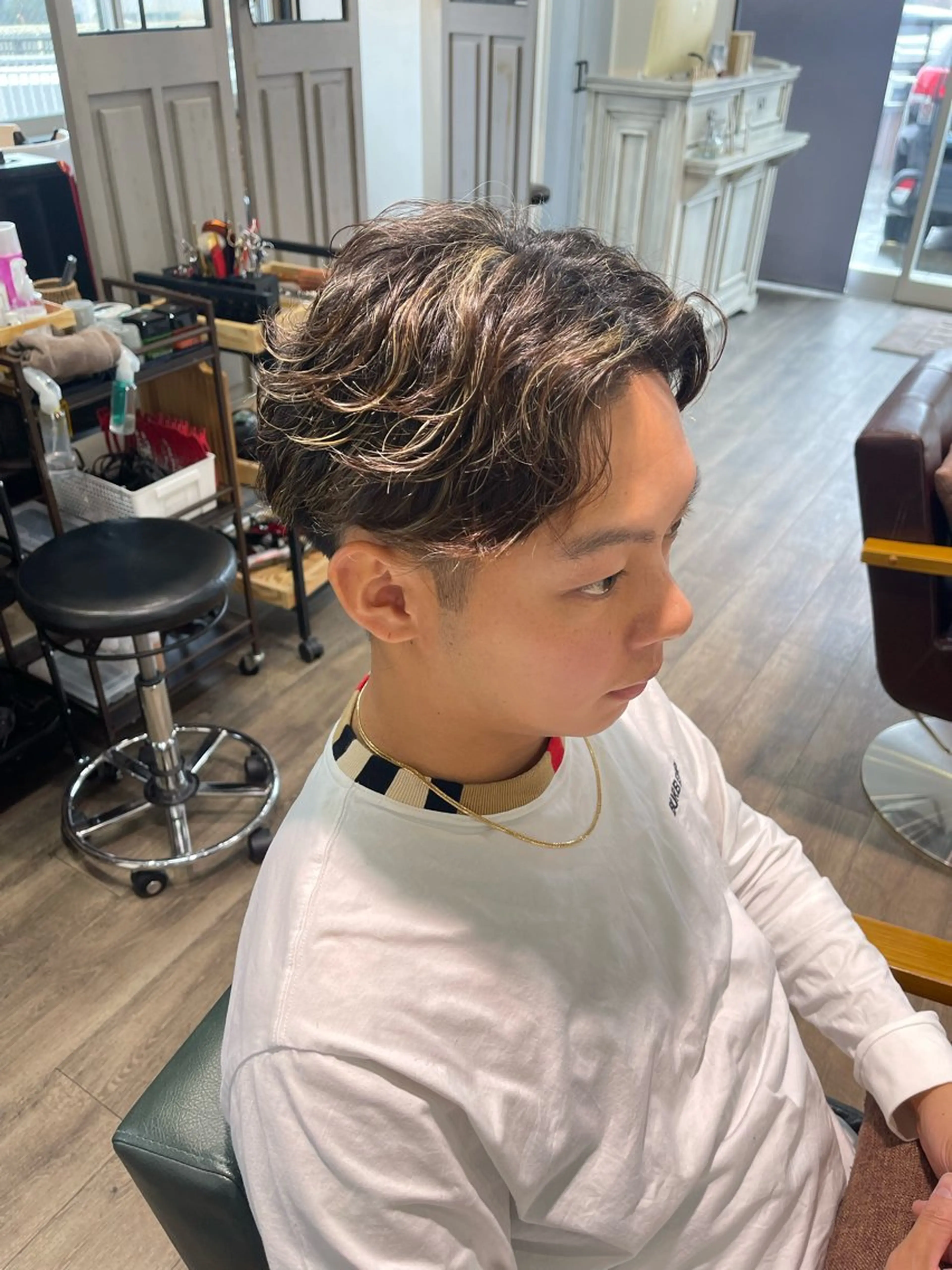 ショート カラー パーマ メンズ Felice Erikaのヘアスタイル
