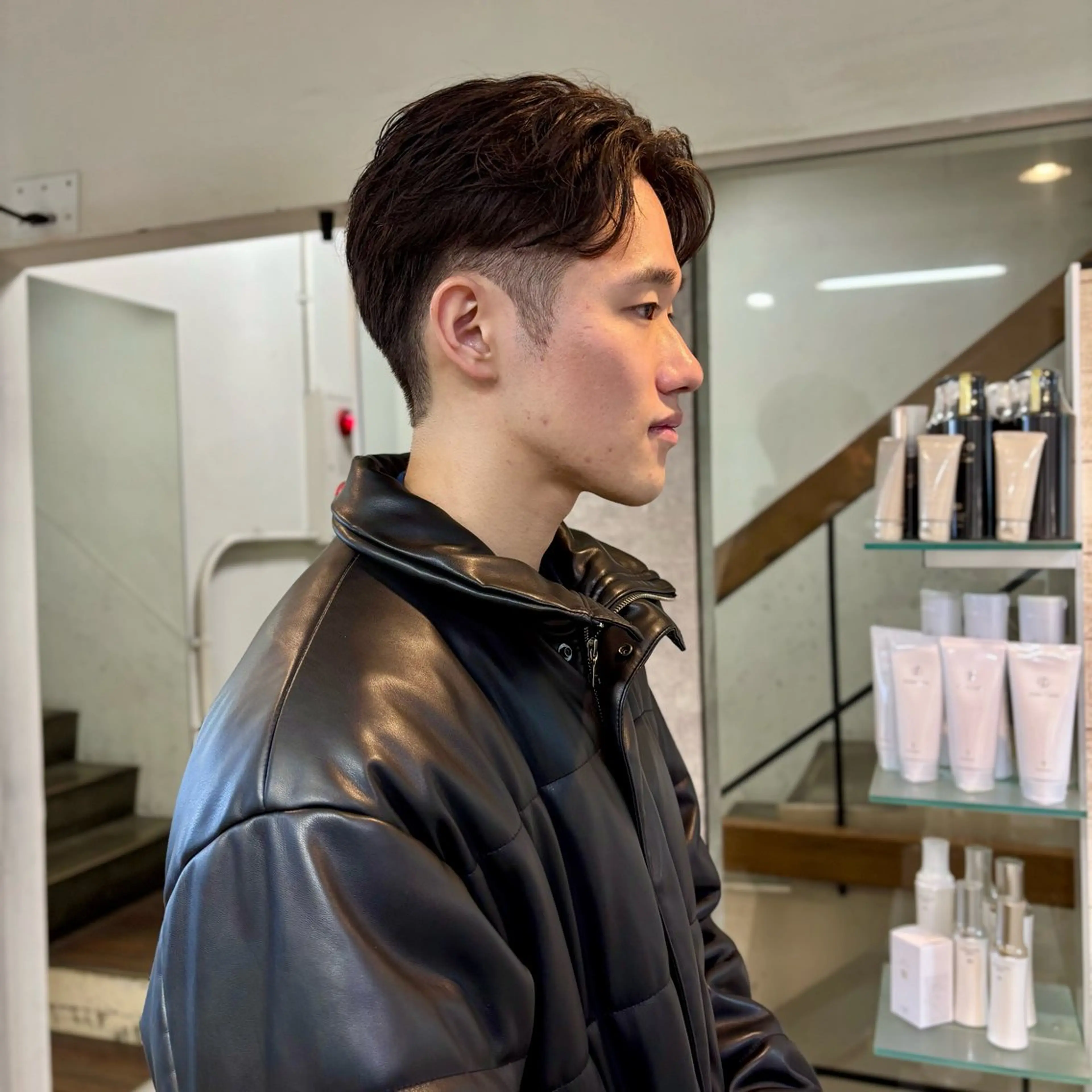 メンズ メンズショート 刈り上げ カット 谷昂将　メンズ梅田 /パーマ/毛流れのヘアスタイル