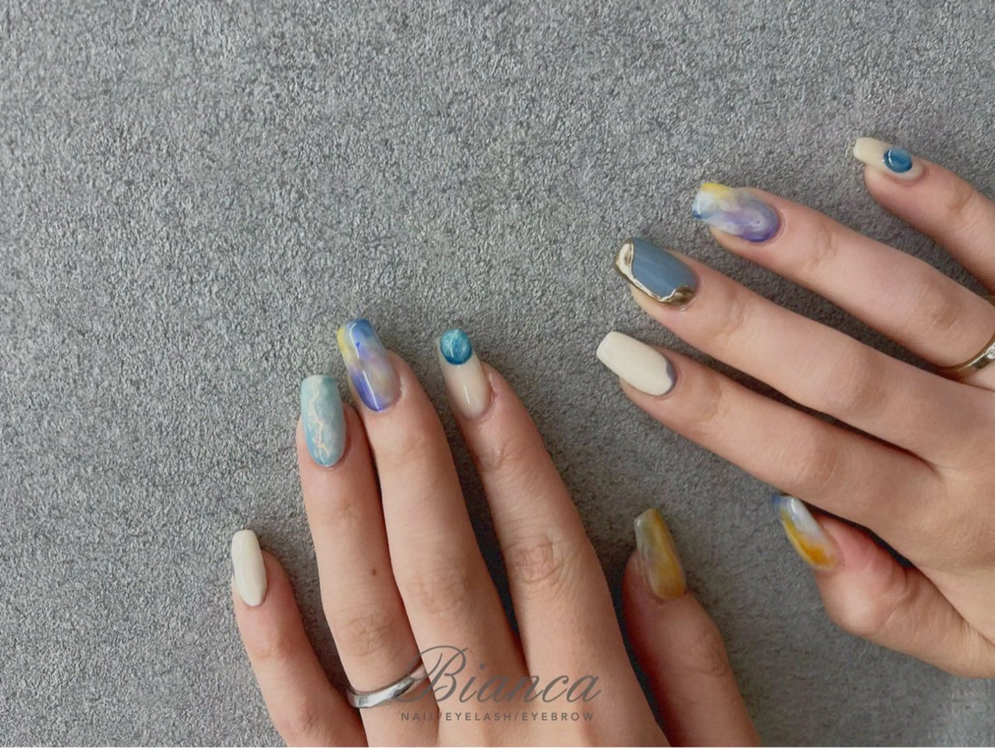オフなしハンドネイル💅持ち込みデザイン🤭🎨恵比寿/パラジェル変更可＋¥1100(⚠️事前に画像送れる方のみご対応）の写真