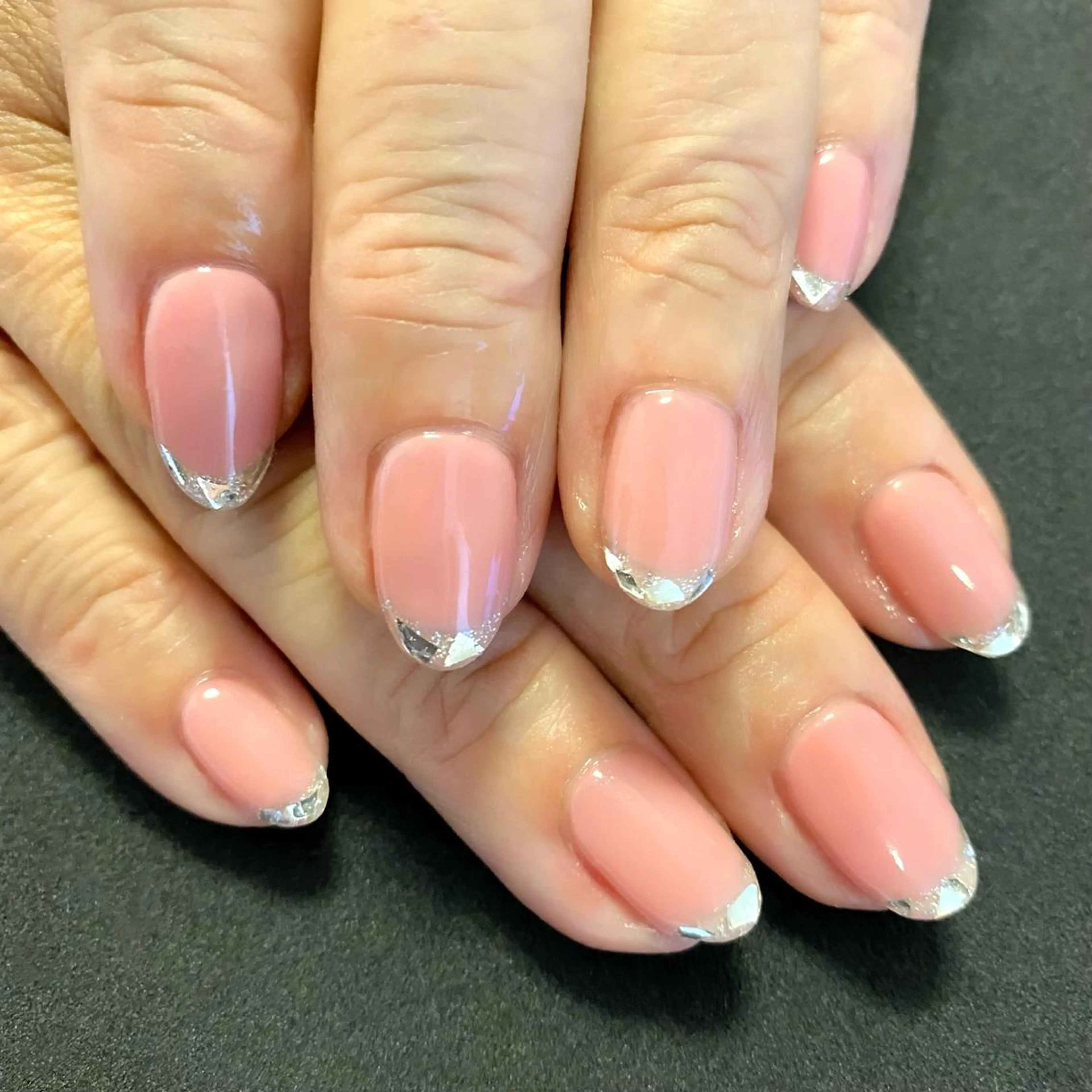 ネイル フレンチネイル ガラスフレンチ nail*157 .のネイルデザイン