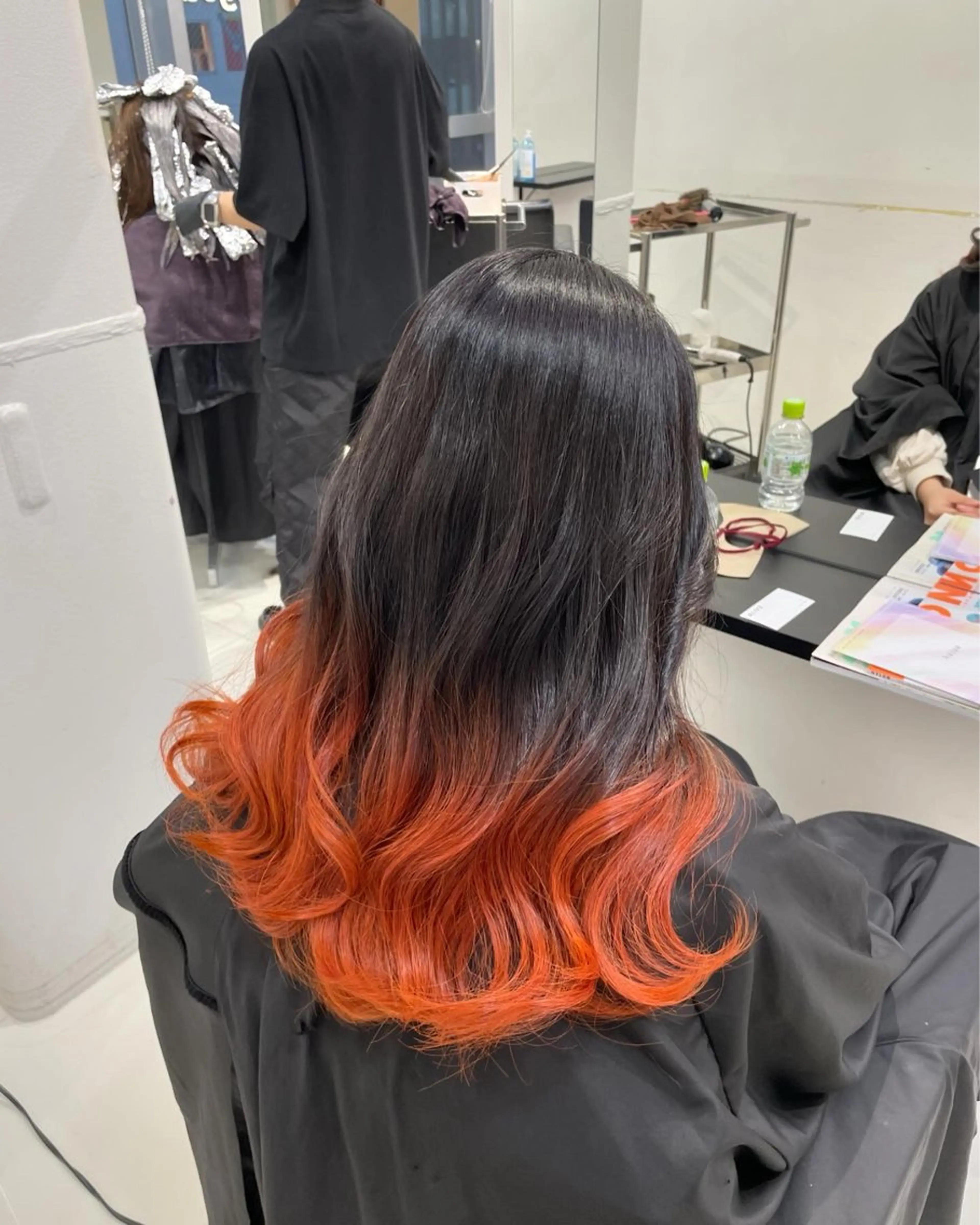 ロング カラー バレイヤージュ ブリーチ ケアブリーチ ダブルカラー ハイライトカラー Rikuto/原宿 /グラデーションのヘアスタイル