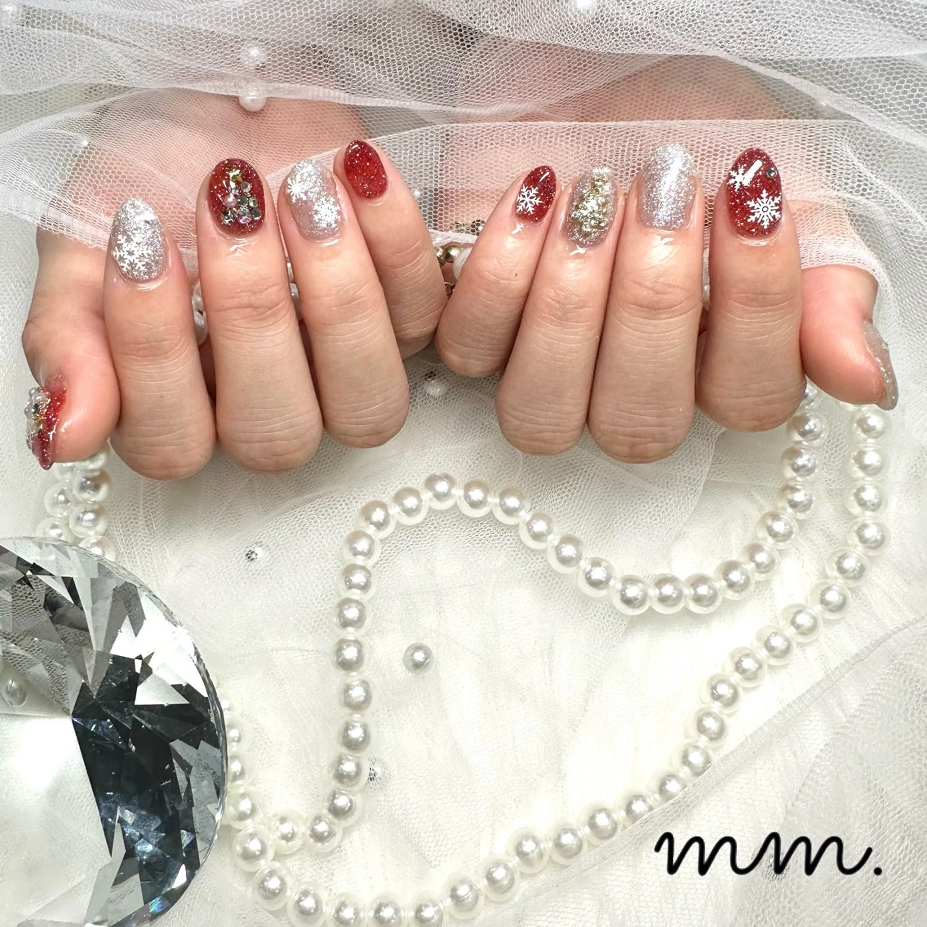 ネイル ハンドネイル 🩷🩵mm.大宮 Riyo🧸🩵🩷のネイルデザイン