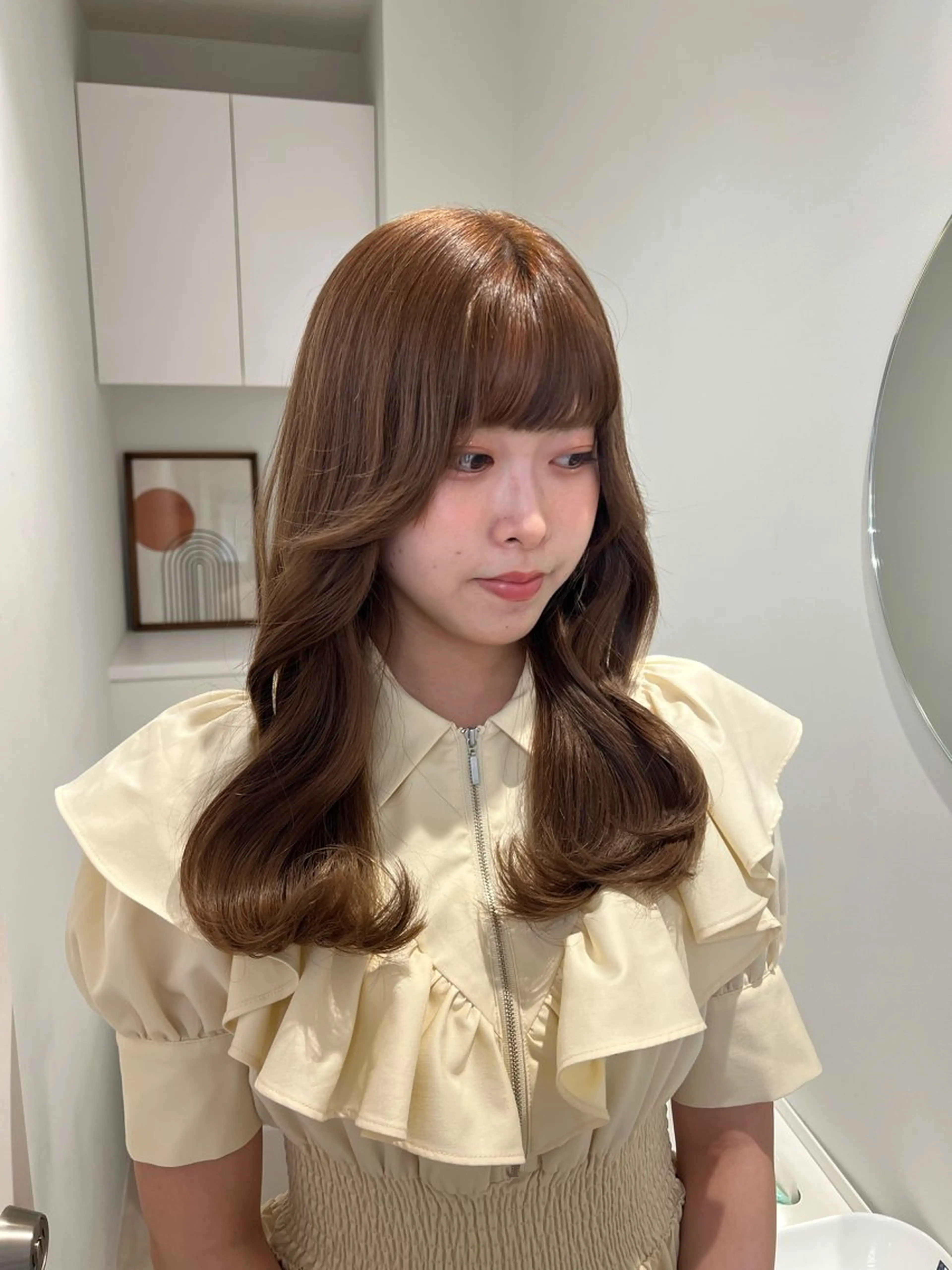 ロング ヘアカラー アレンジ/ブラウン カラー HARU🕯のヘアスタイル