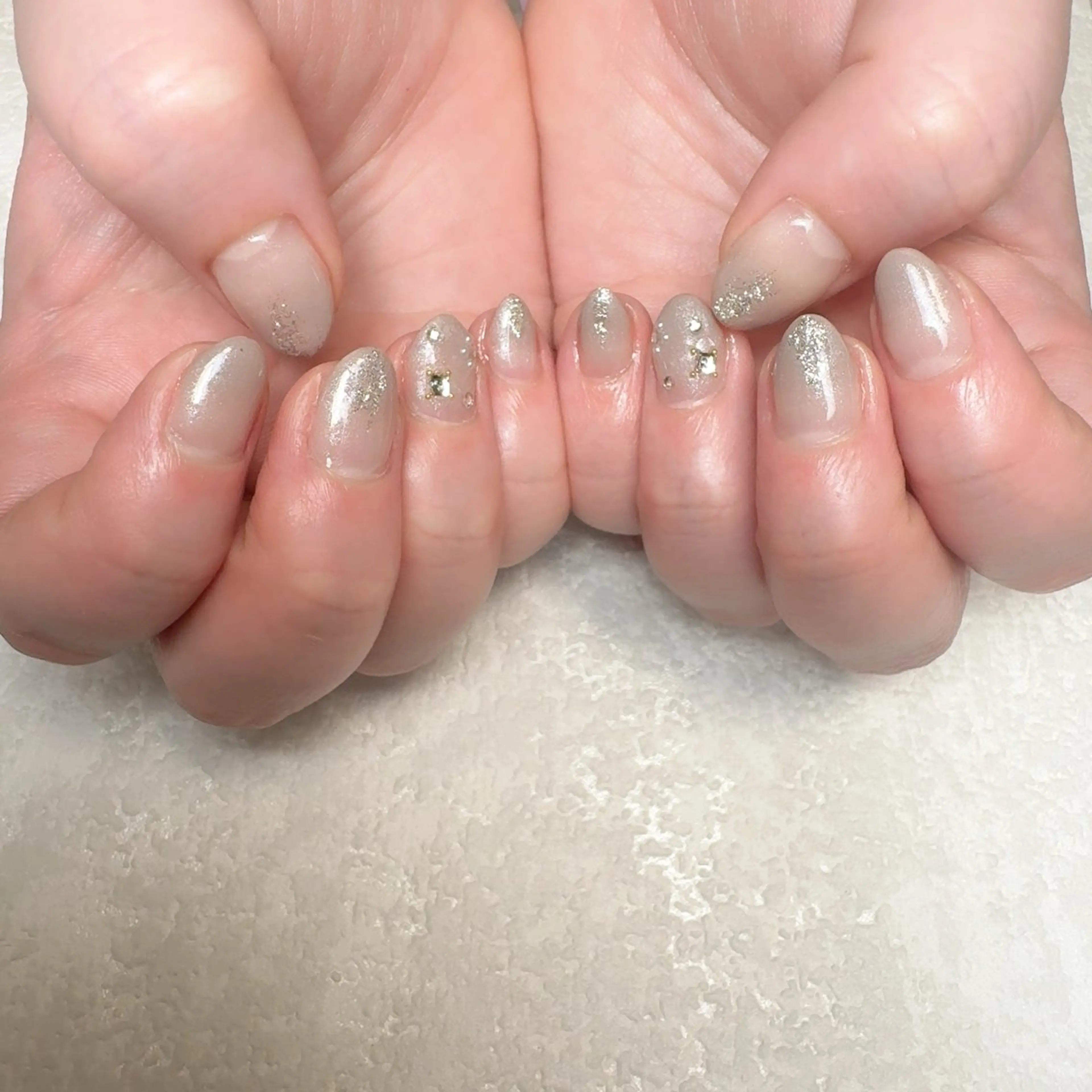 ネイル グラデーション ラメ(グリッター) ラメグラデーション Li-fra MIZUKIのネイルデザイン