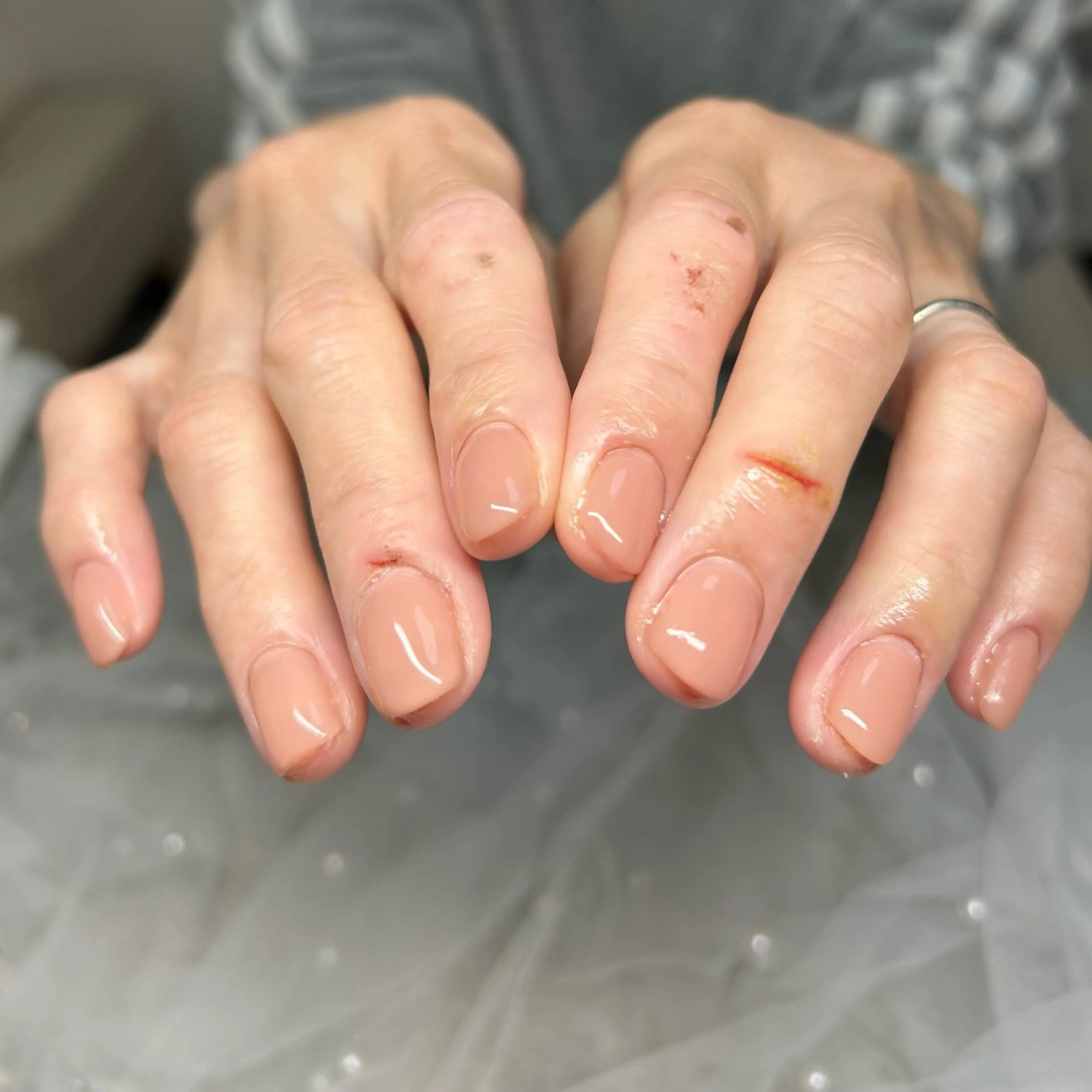 ネイル ワンカラーネイル ハンドネイル ten nail salon　かえでのネイルデザイン