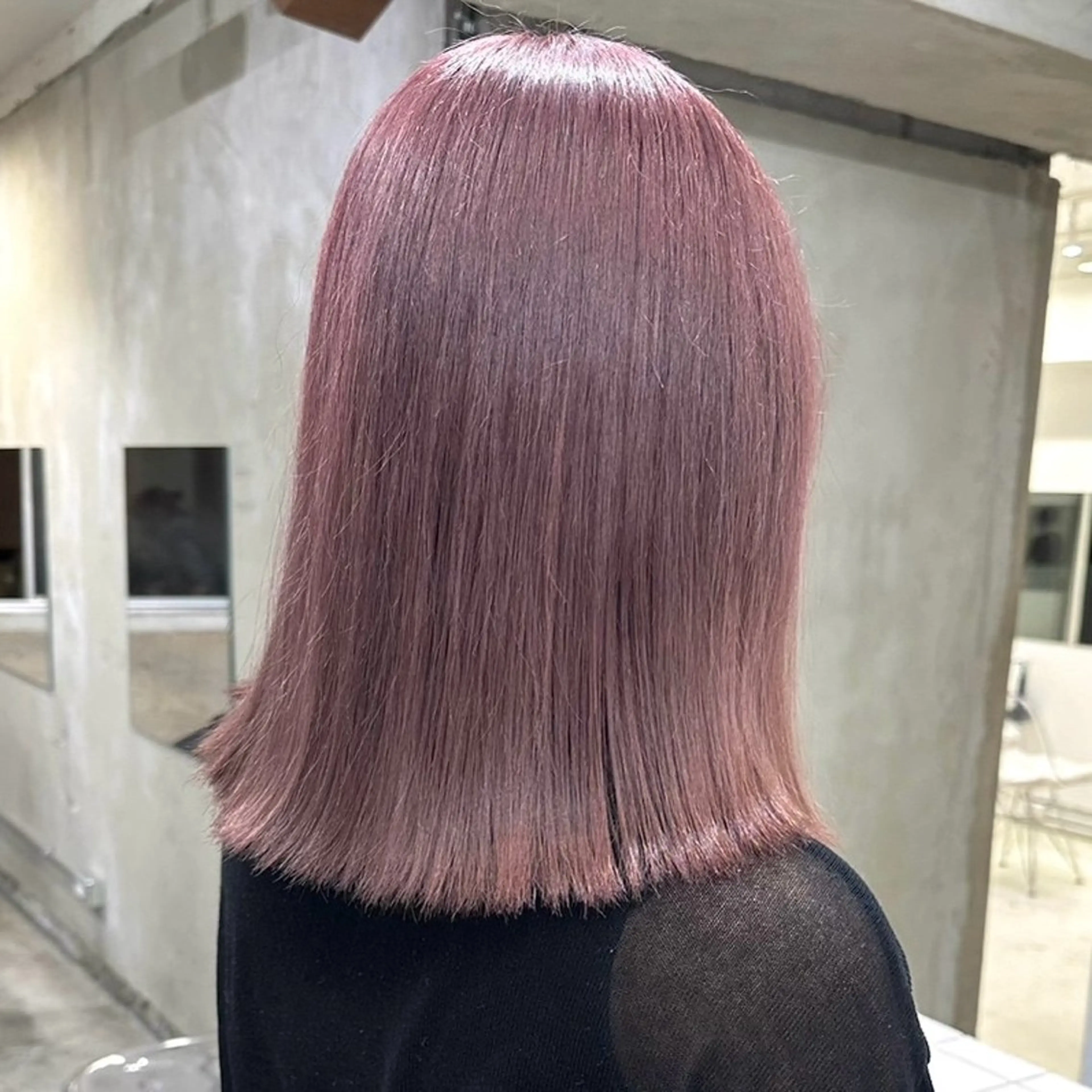 セミロング カラー ヘアアレンジ ヘアカラー 木下 梓のヘアスタイル