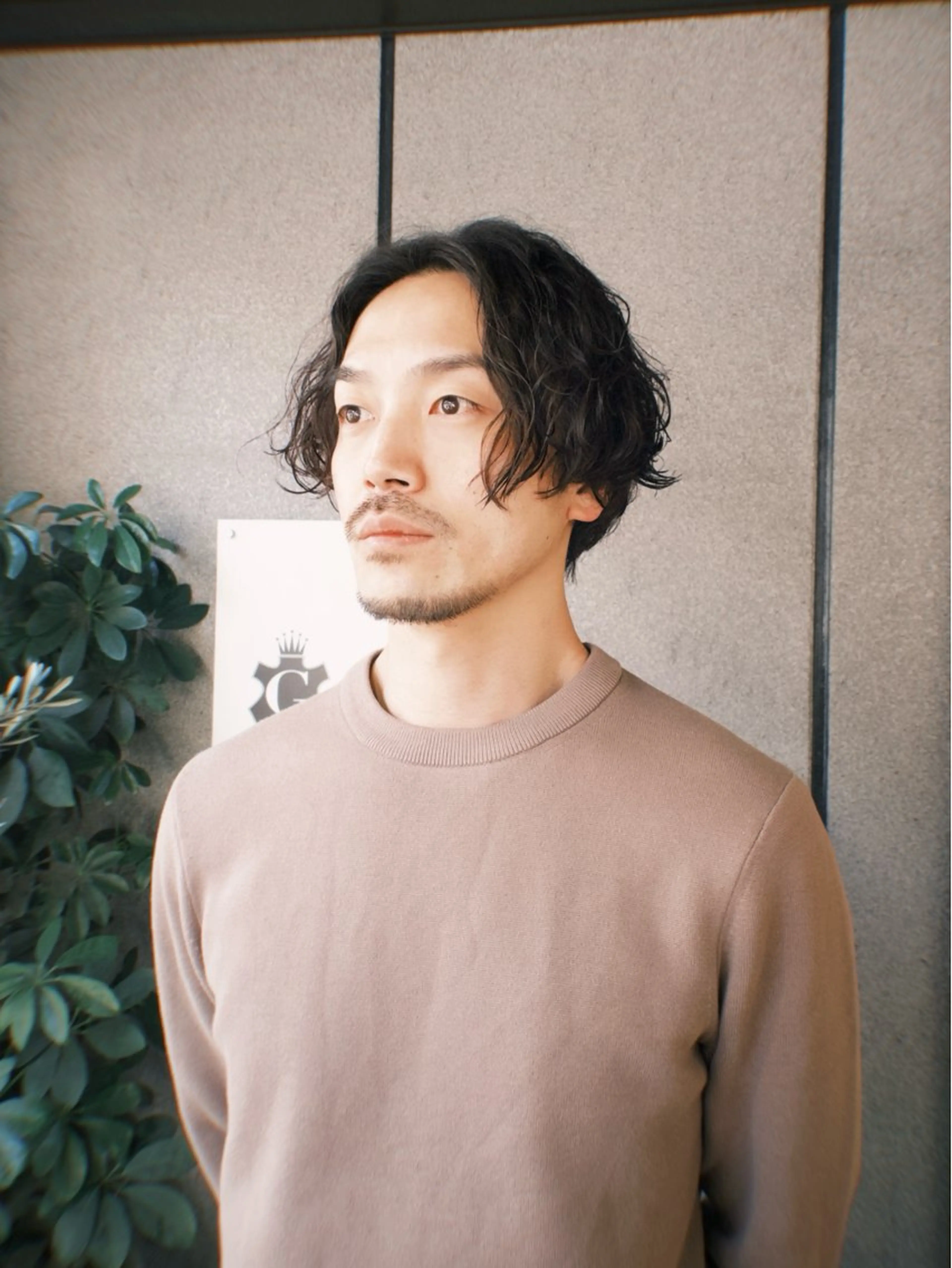 ショート パーマ メンズ センターパート メンズパーマ 神戸美容室 マオのヘアスタイル