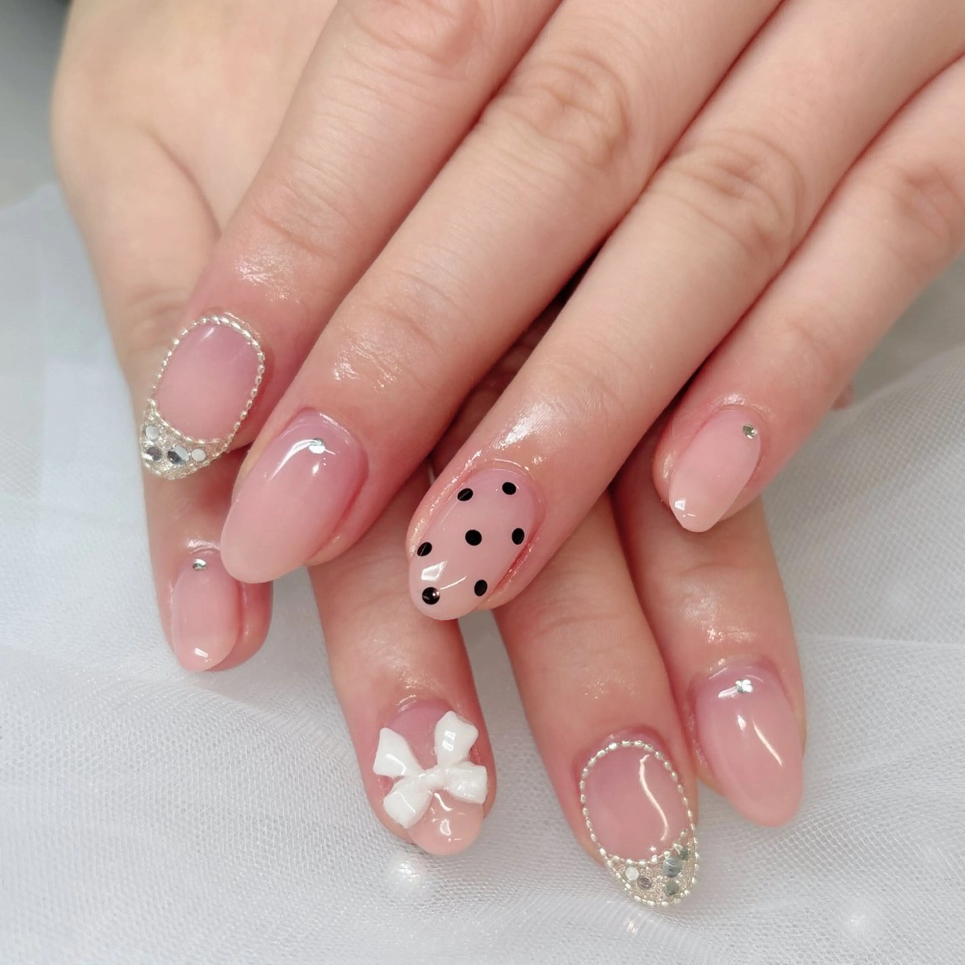 （オフ無料）🦋トレンドワンホンＢコース🦋ストーン時間内つけ放題🫶🏻💕パーツ2つまで🧚🏻‍♀️の写真