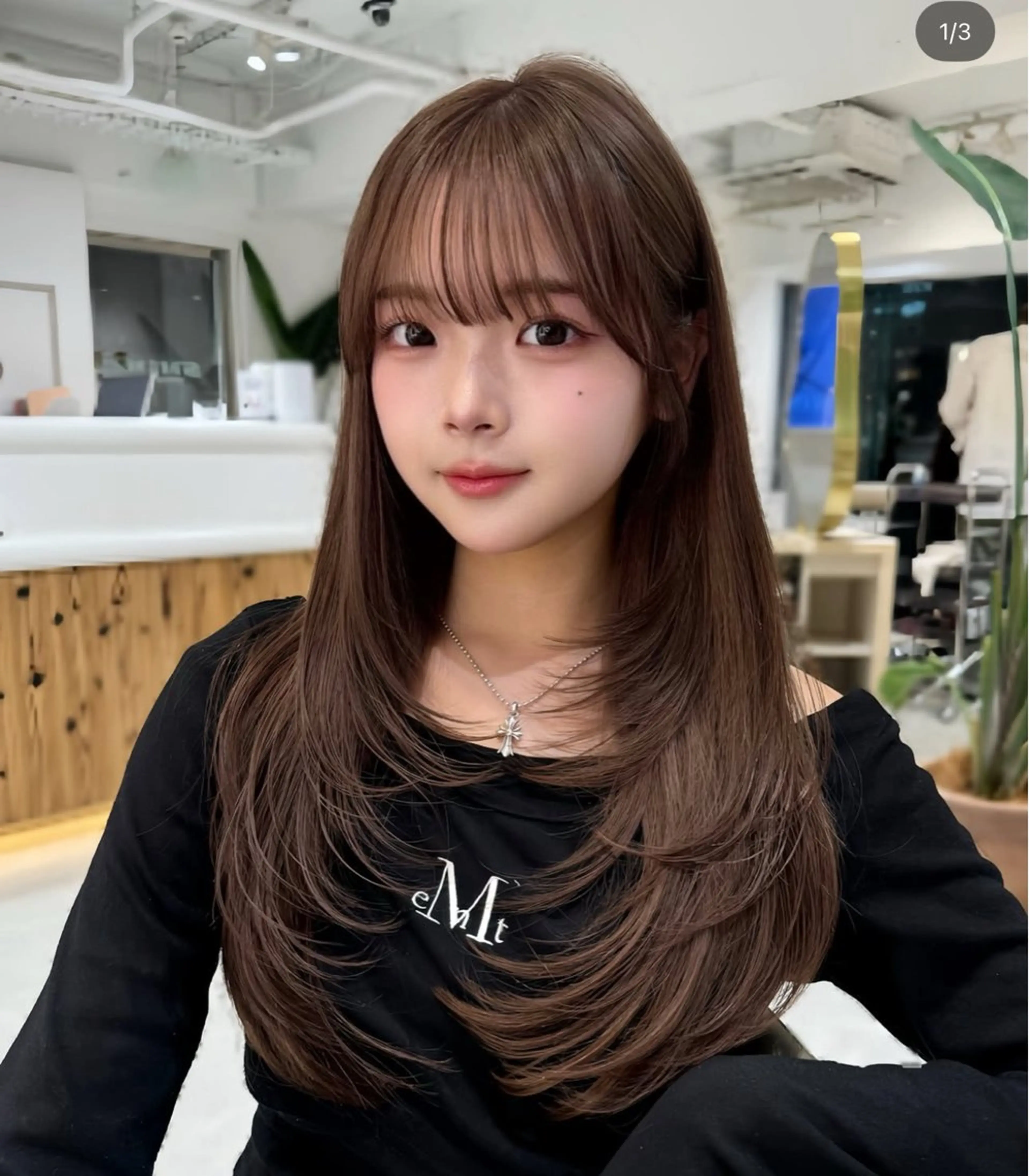 ロング カラー カット ヘアカラー トリートメント 💎透明感/韓国/ レイヤー/泉亮介💎のヘアスタイル