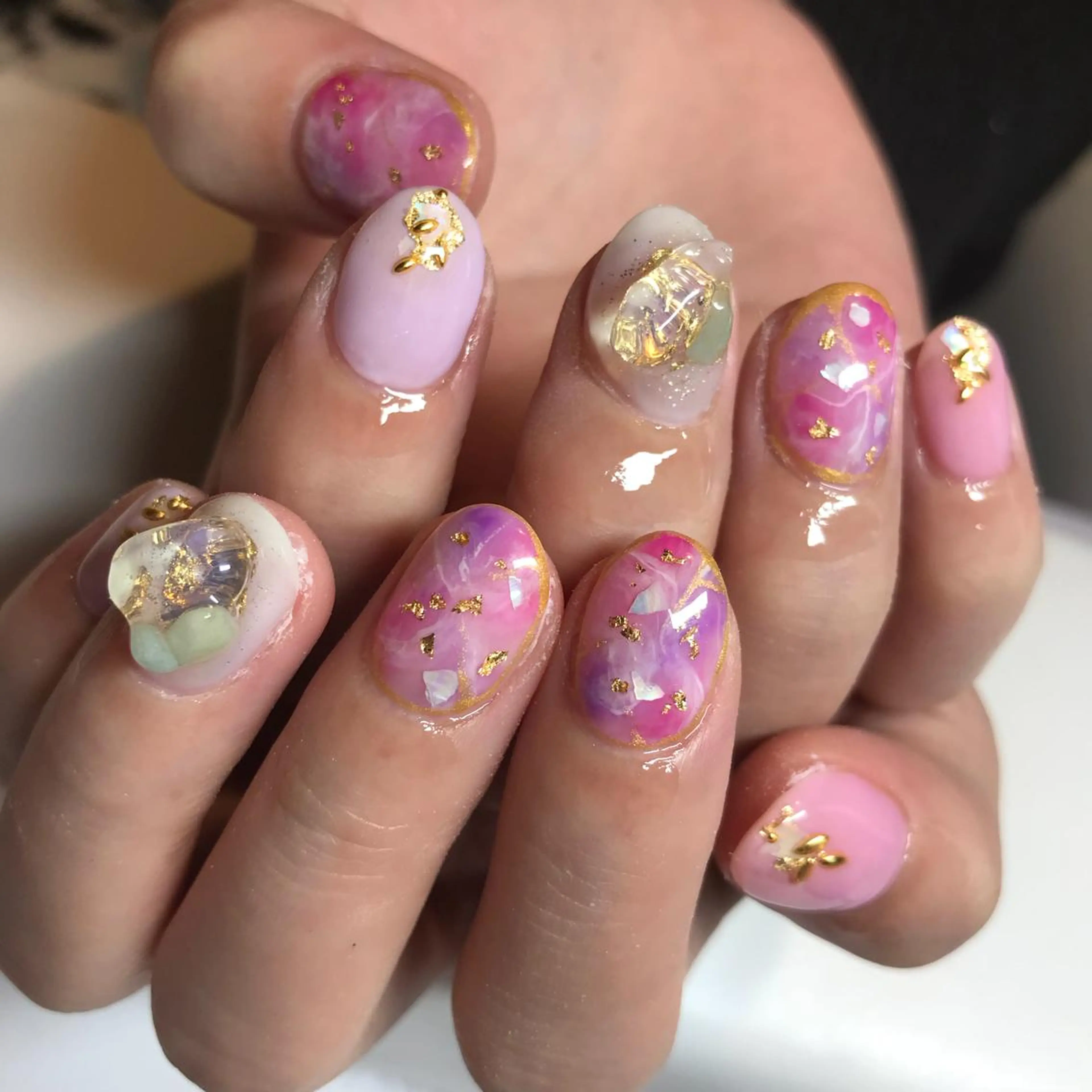 ネイル 大理石ネイル(マーブル) maggienail所属・Maggie Nagisaのネイルデザイン