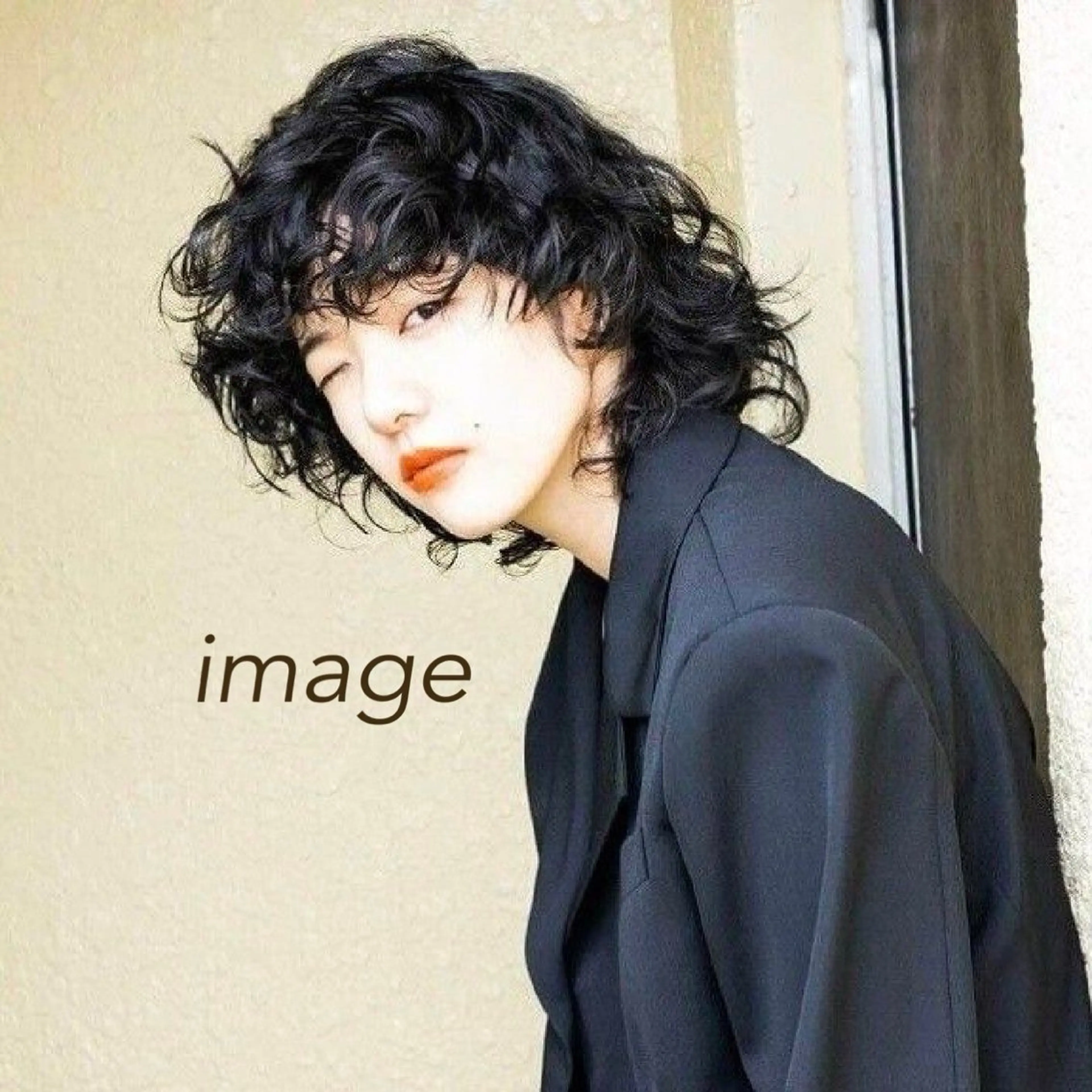 ミディアム パーマ 暖色カラー🍒スパ/ canna‎🤍のヘアスタイル