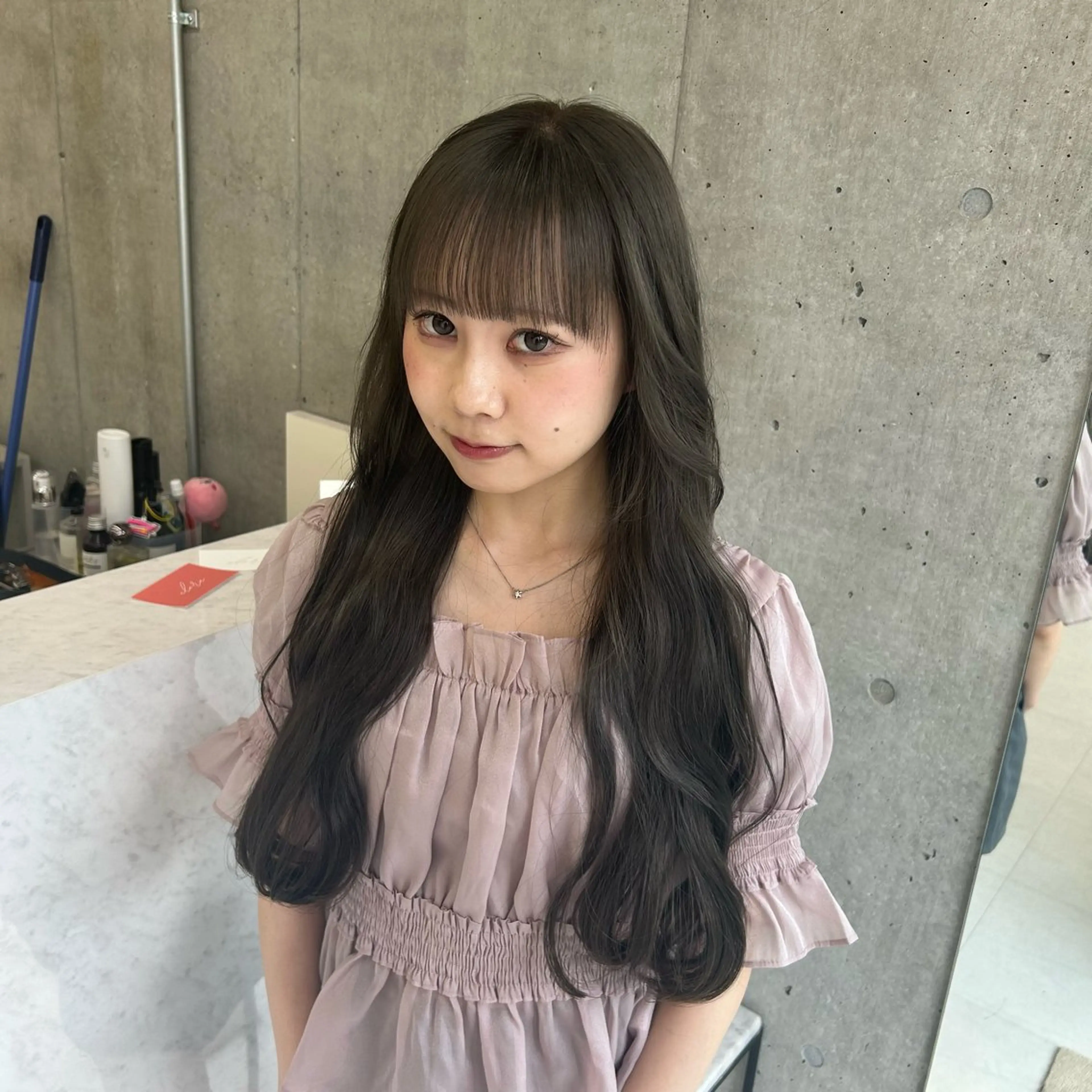 ロング ヘアカラー トリートメント Lomalia Yuuka/42🩵のヘアスタイル