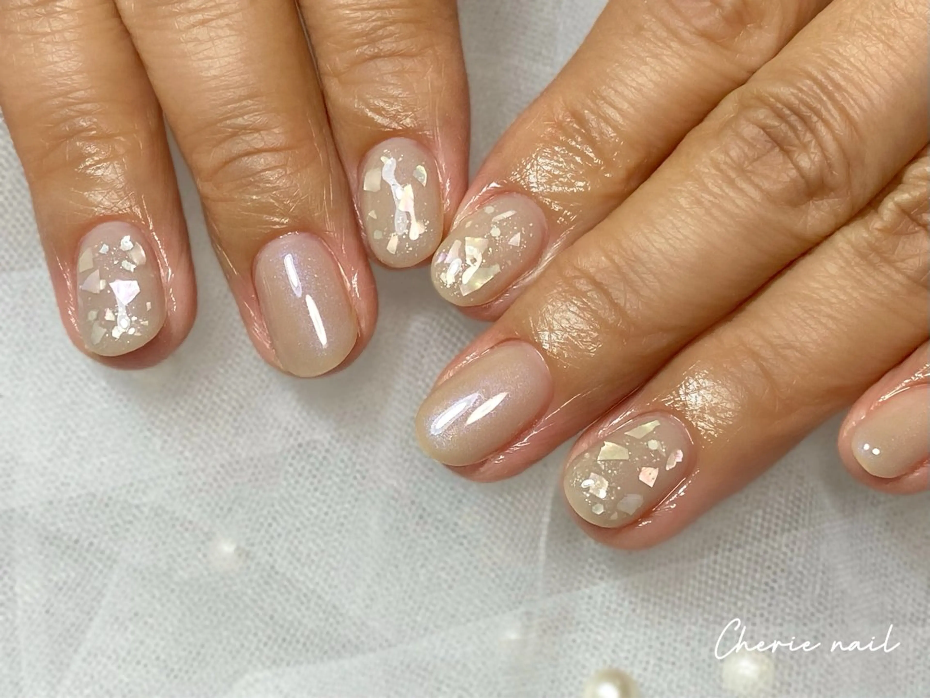 ネイル ジェルネイル オフィスネイル 夏ネイル ハンドネイル Cherienail yunaのネイルデザイン