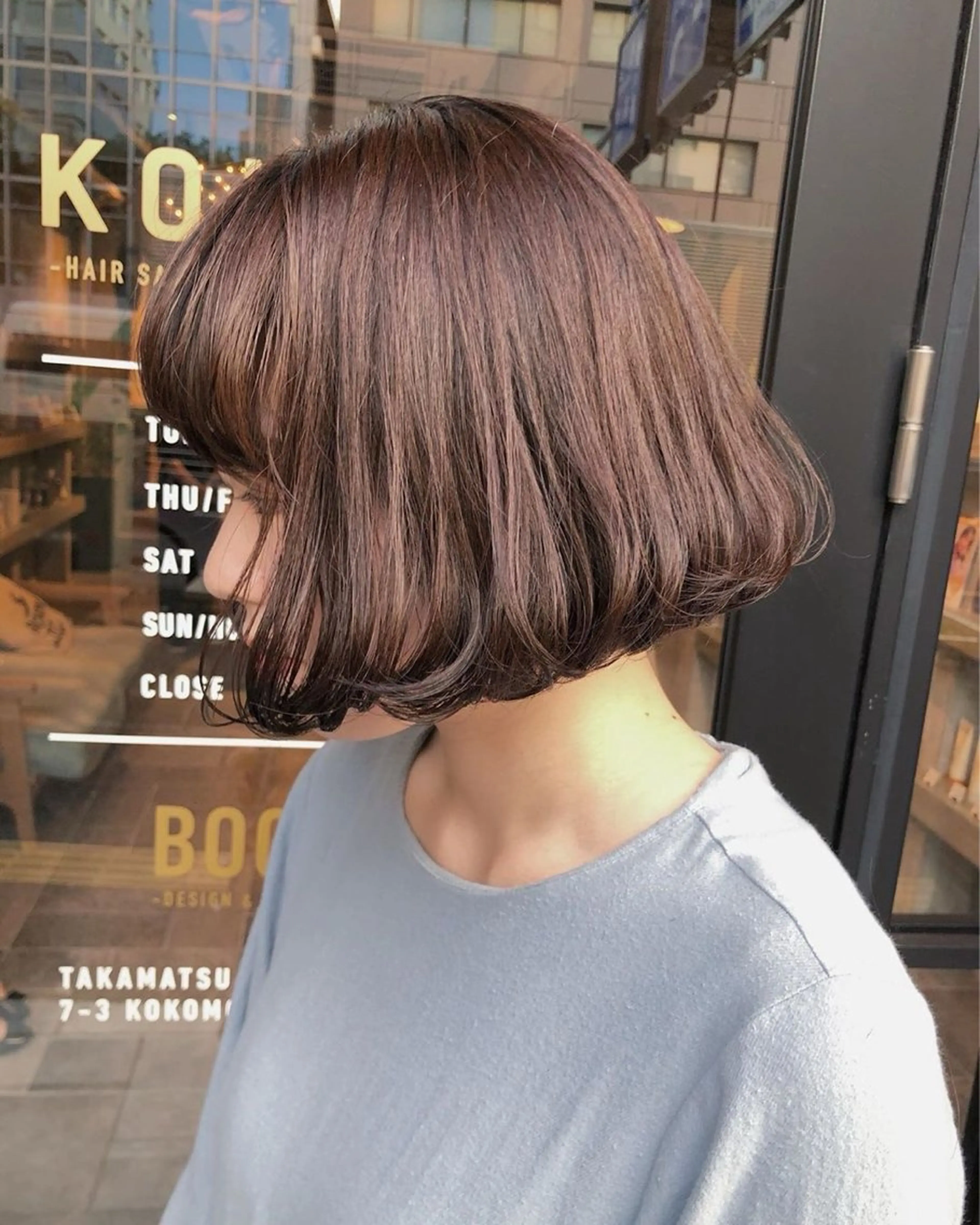 ショート カラー ブラウンカラー ピンクカラー ピンクブラウン ヘアカラー mikke所属・亀山 友菜のヘアスタイル