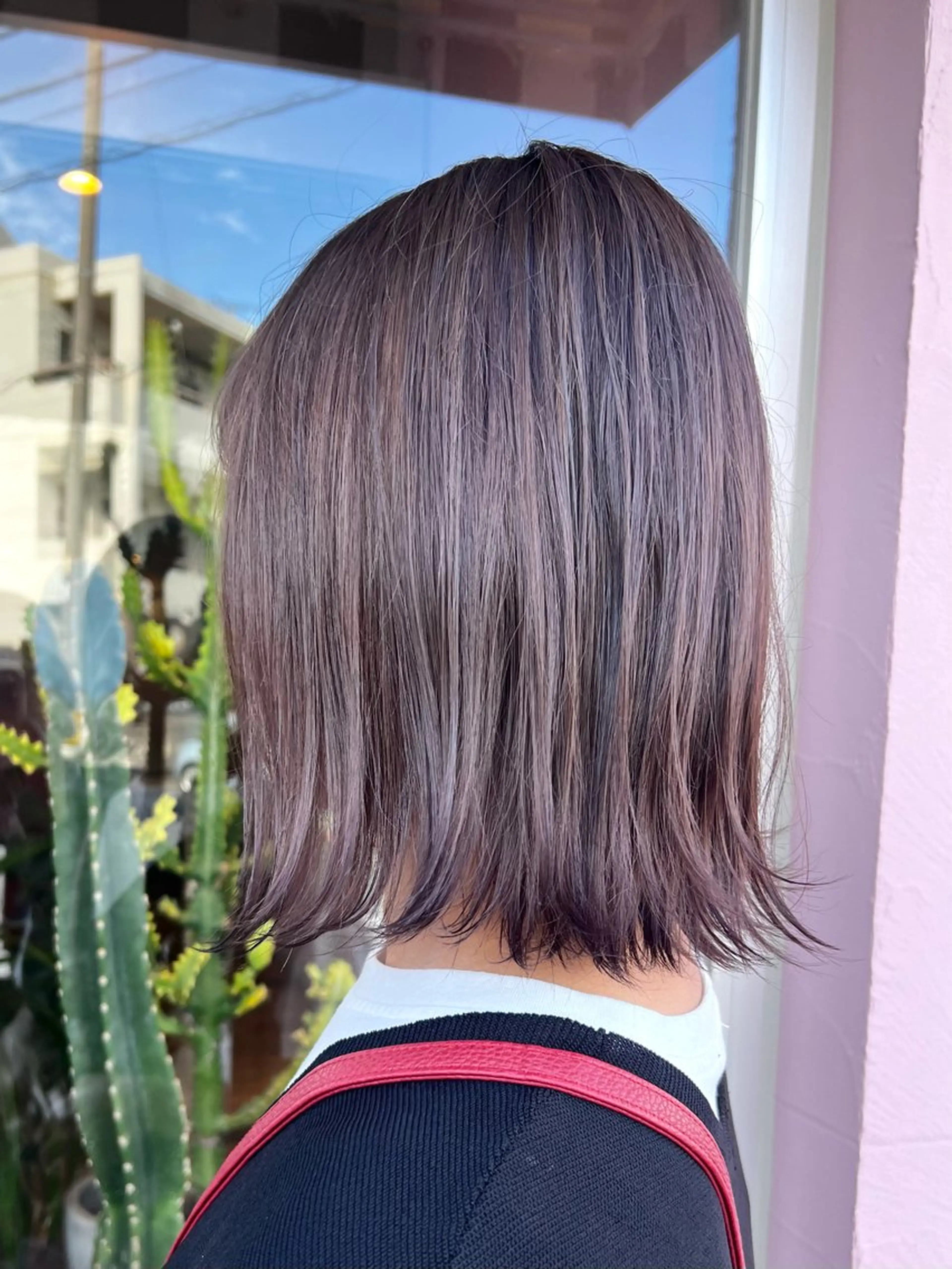 ミディアム カラー れいな🌼 ボブ･艶カラー🌼のヘアスタイル