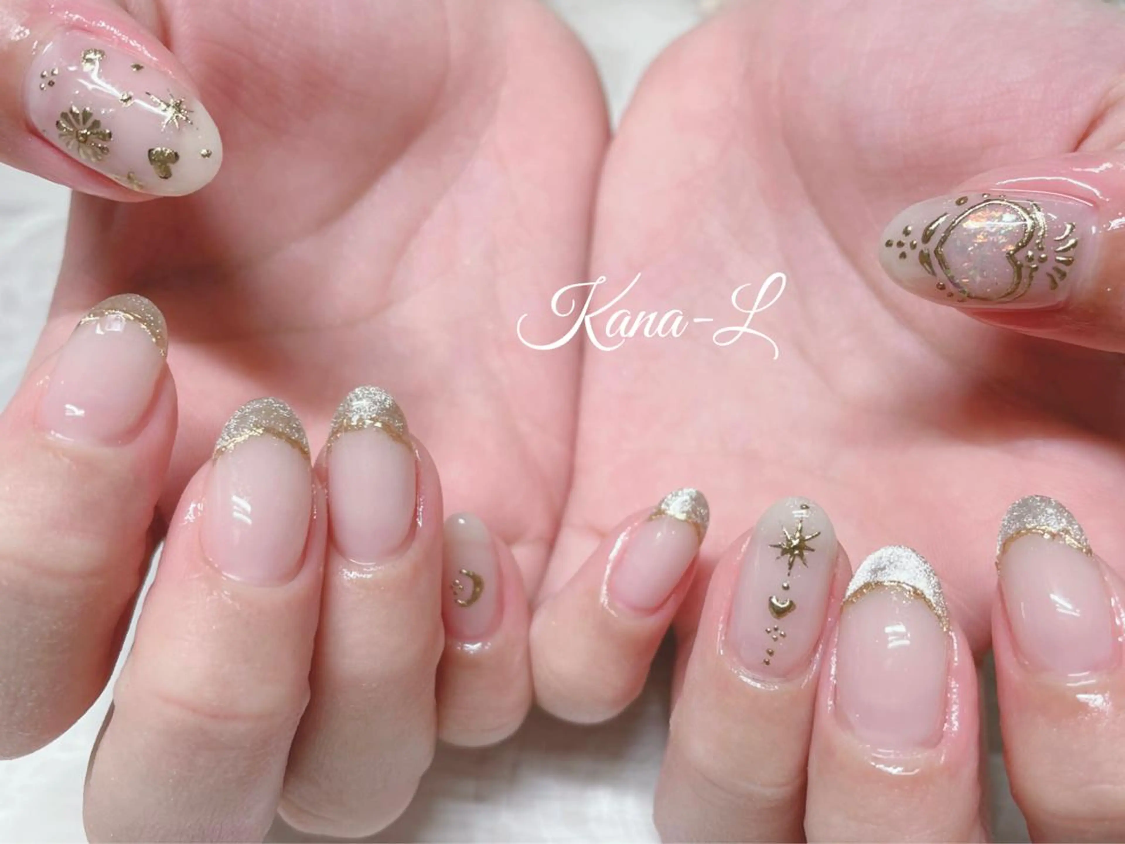 カラー ネイル アートネイル フレンチネイル マグネットネイル マグネットフレンチ 冬ネイル 芦辺 香奈のネイルデザイン