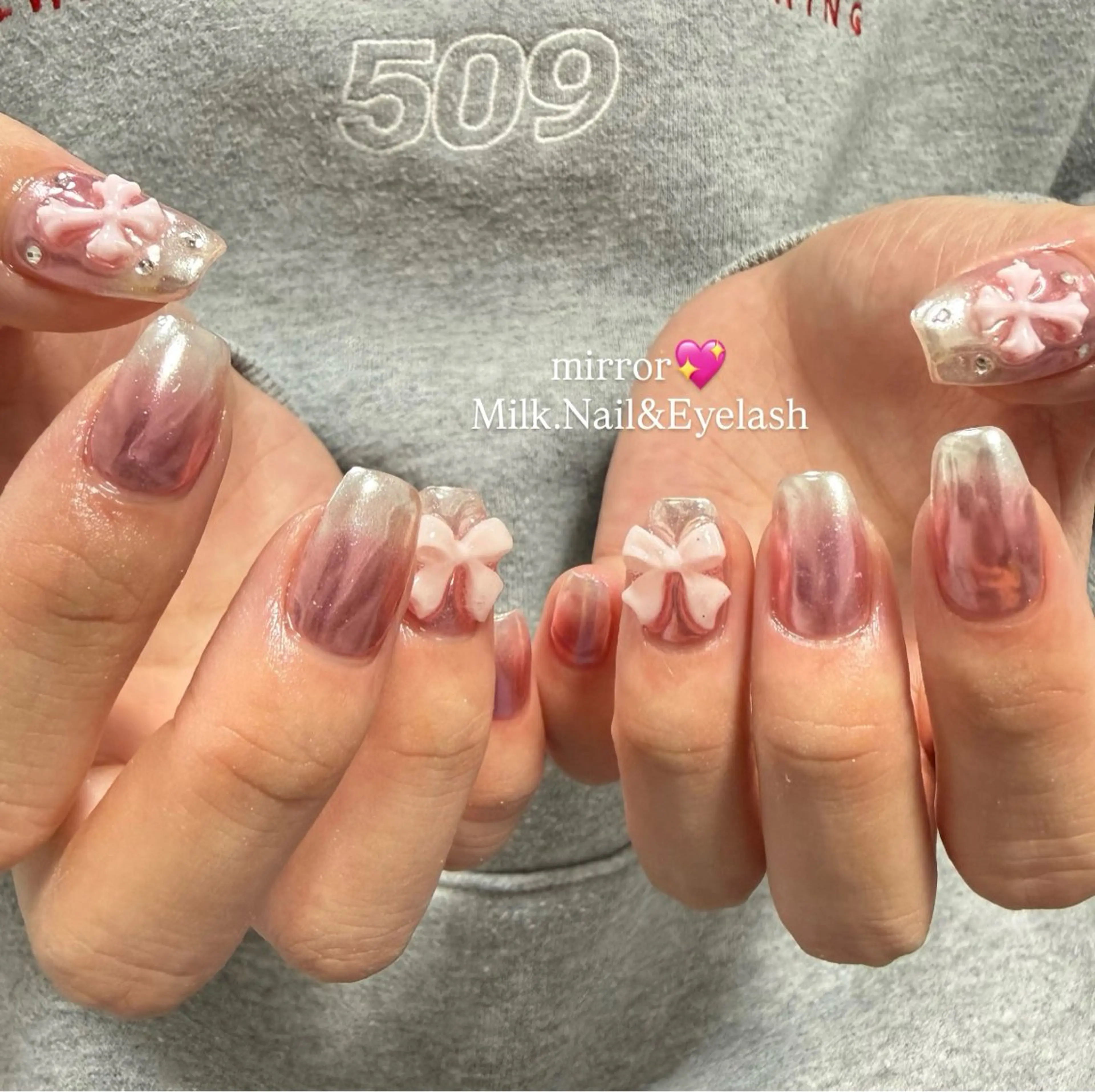 ネイル ハンドネイル MiLK.   Nail&Eyelash所属・MiLK. wakaのマツエク・マツパデザイン