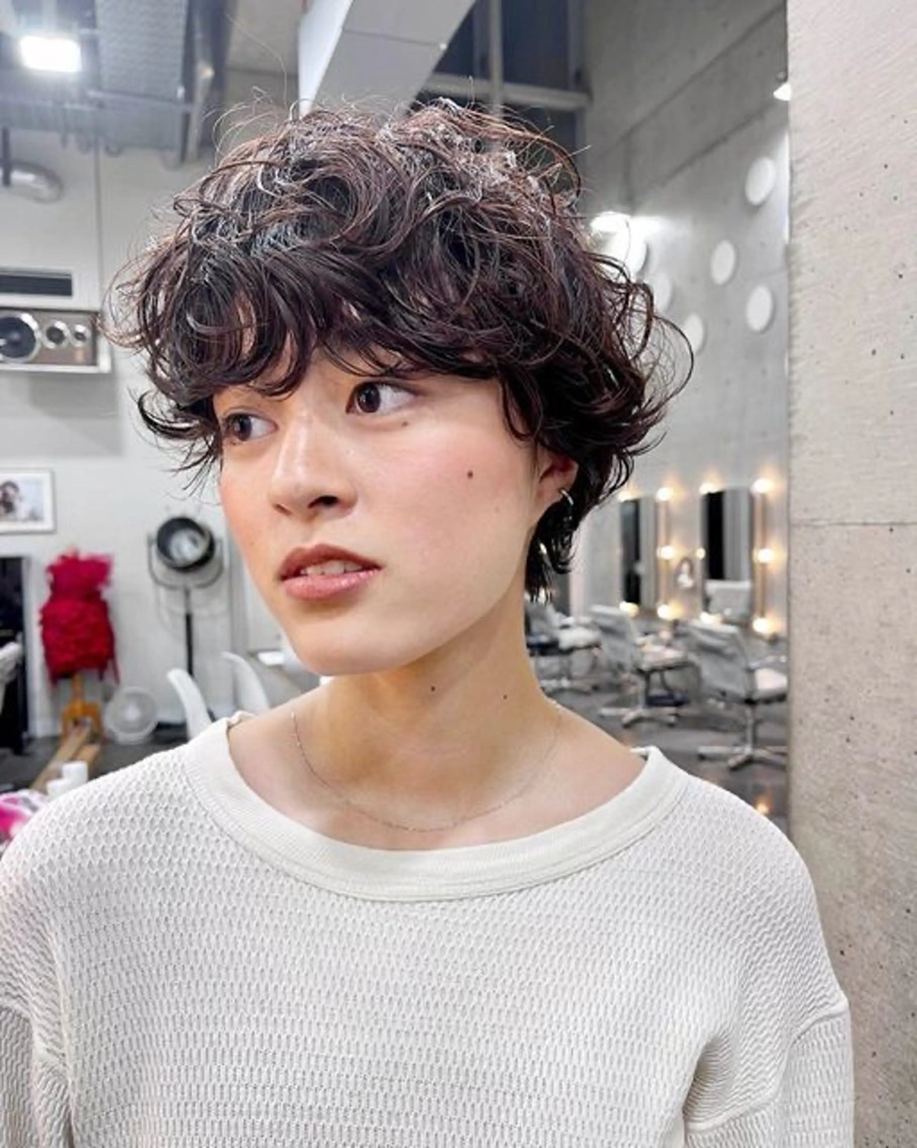 ショート パーマ ショートカット無料/ 小顔ショートのヘアスタイル