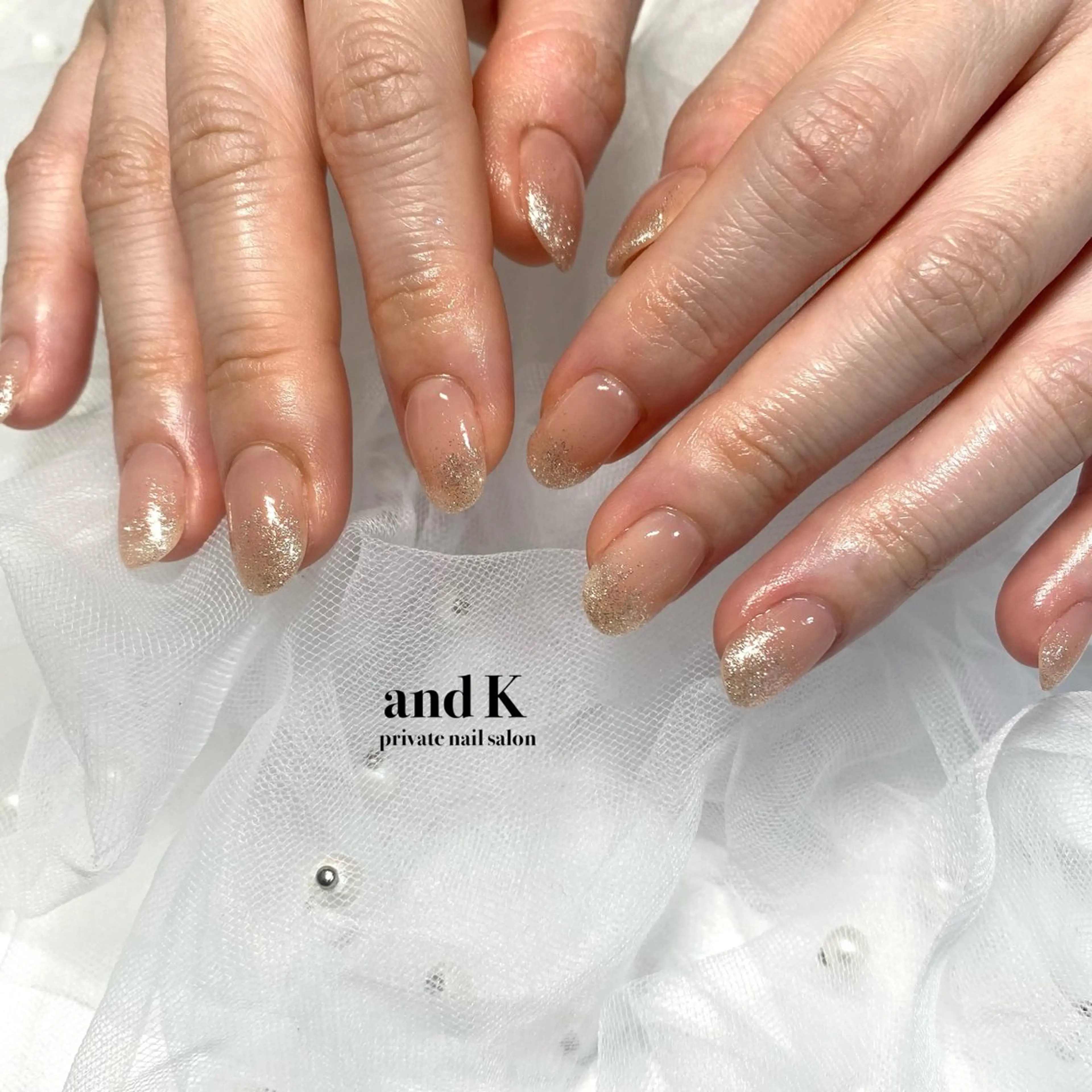 ネイル グラデーション ラメ(グリッター) ラメグラデーション andK nail salonのネイルデザイン