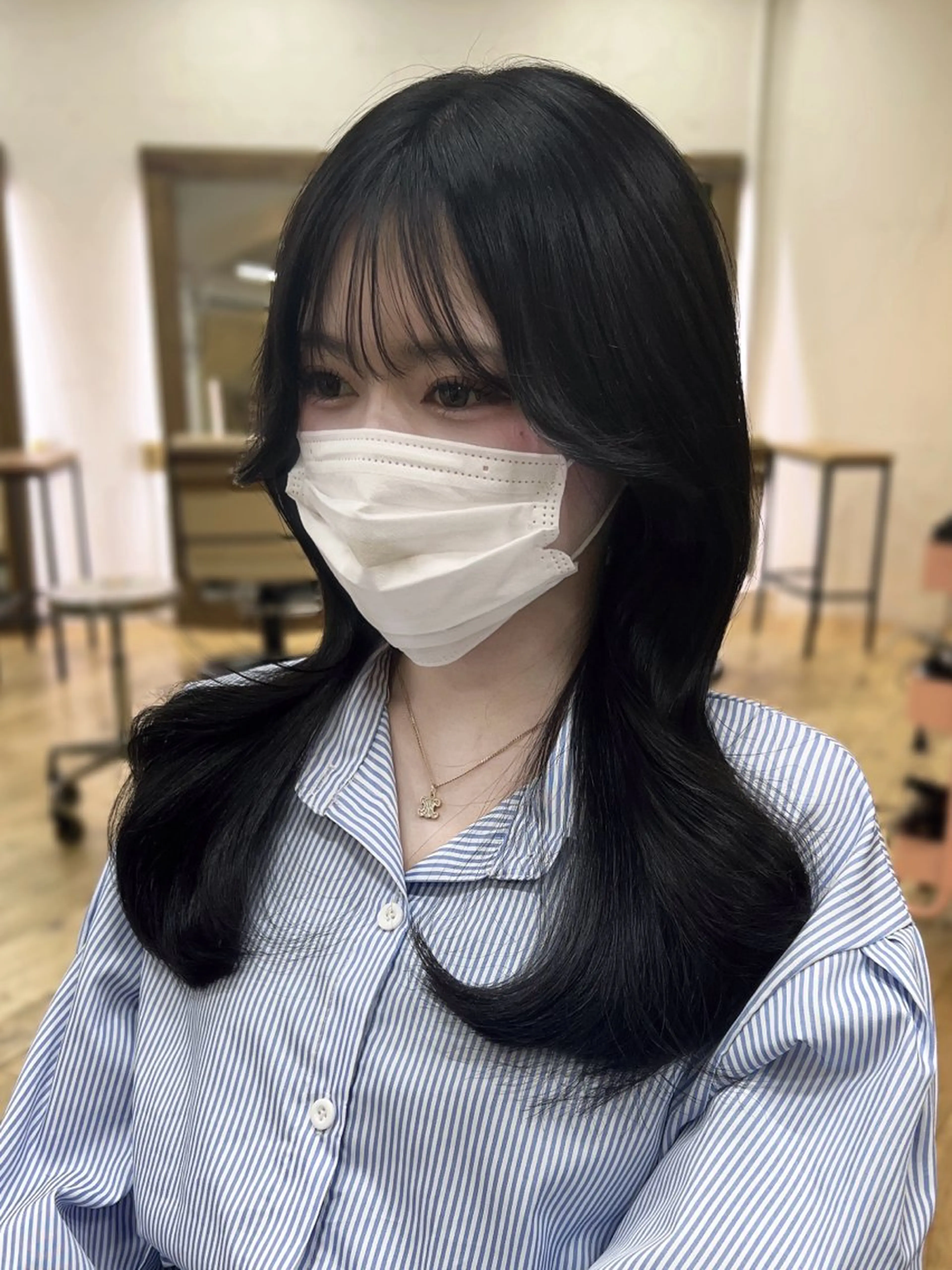 セミロング カラー くびれヘア 韓国風ヘア カット ヘアカラー トリートメント Pocket仙台 💚モエリのヘアスタイル